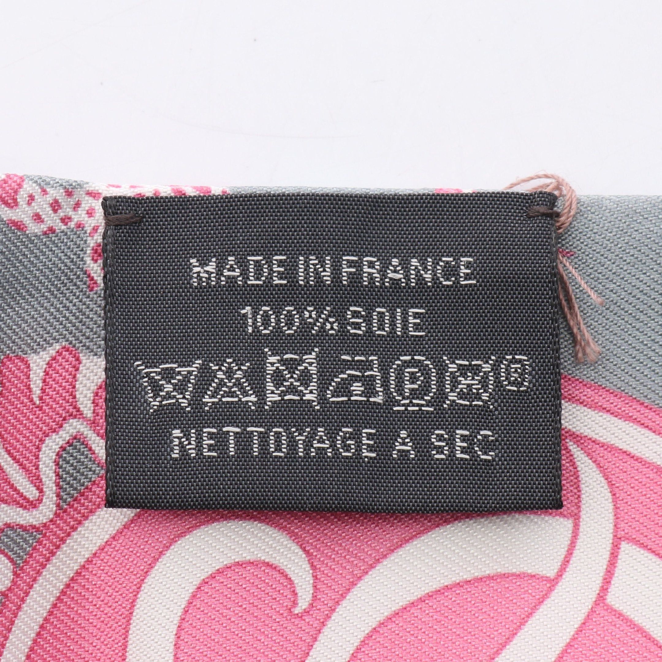 Hermes Hermes Twilly Ex Libris Ribbon Scarf Silk Gray Multicolor Size ONE SIZE - 3 Thumbnail