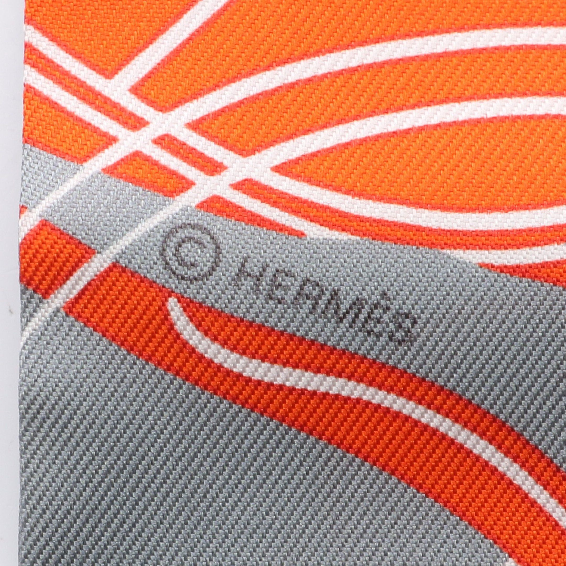 Hermes Hermes Twilly Ex Libris Ribbon Scarf Silk Gray Multicolor Size ONE SIZE - 2 Thumbnail