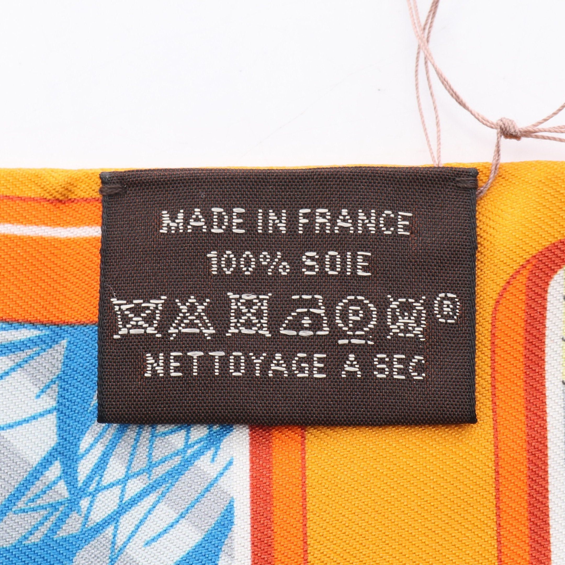 Hermes Hermes Twilly Hermes Story Ribbon Scarf Silk Orange Multicolor Size ONE SIZE - 3 Thumbnail