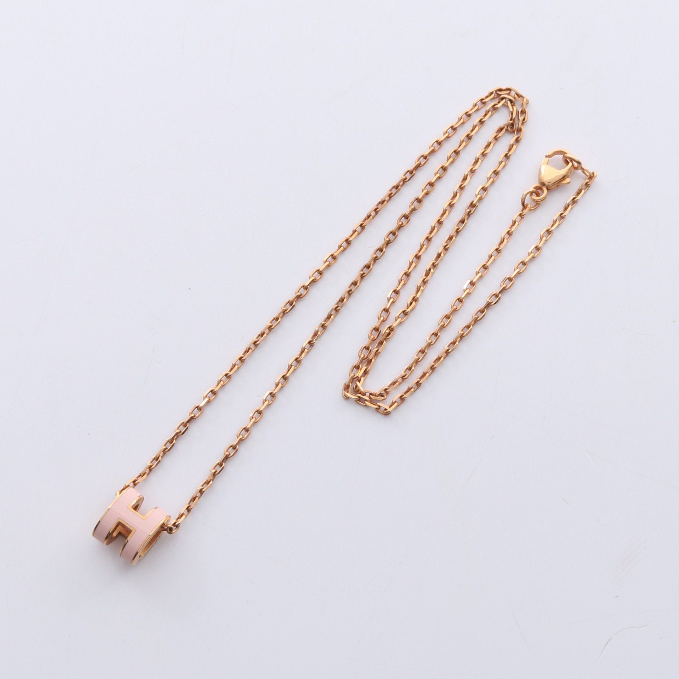 Hermes Hermes Mini Pop H Necklace Gp Gold Pink Size ONE SIZE - 2 Thumbnail