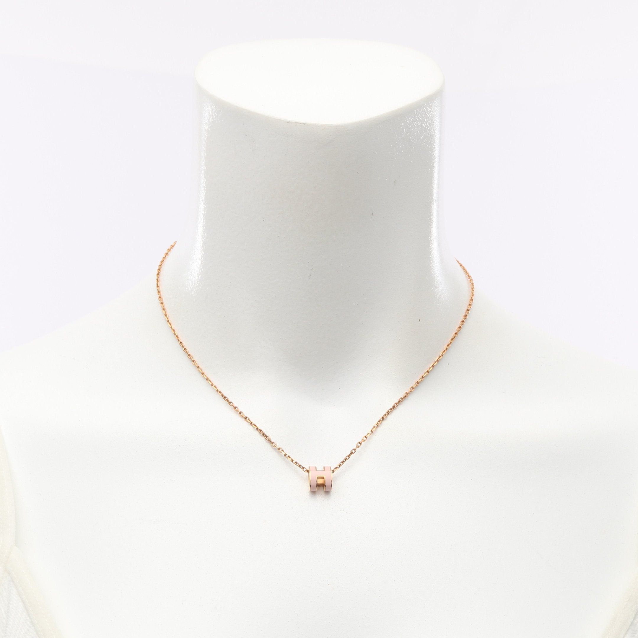 Hermes Hermes Mini Pop H Necklace Gp Gold Pink Size ONE SIZE - 5 Thumbnail