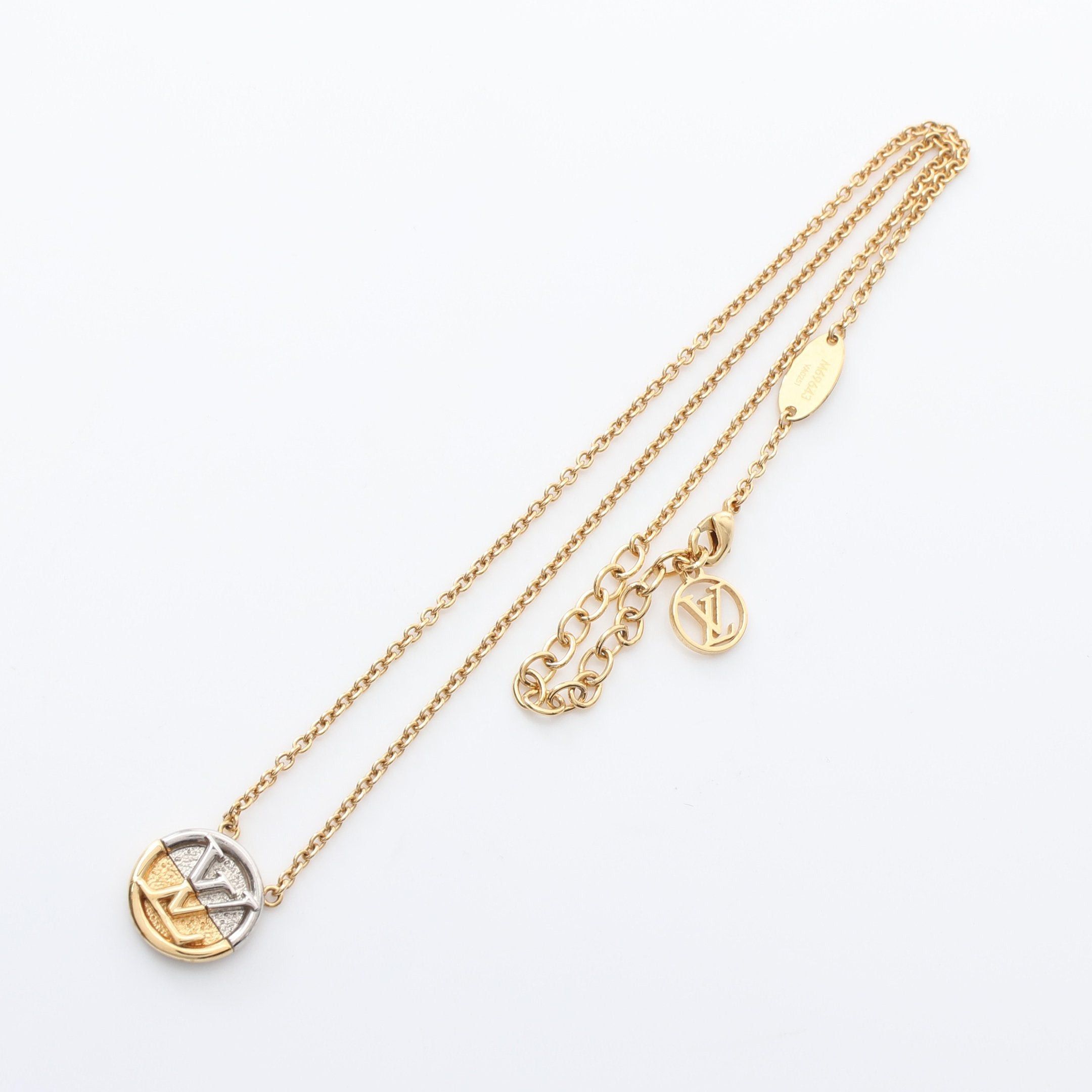 Louis Vuitton Louis Vuitton Collier L To V Necklace Gp Gold Silver Size ONE SIZE - 3 Thumbnail