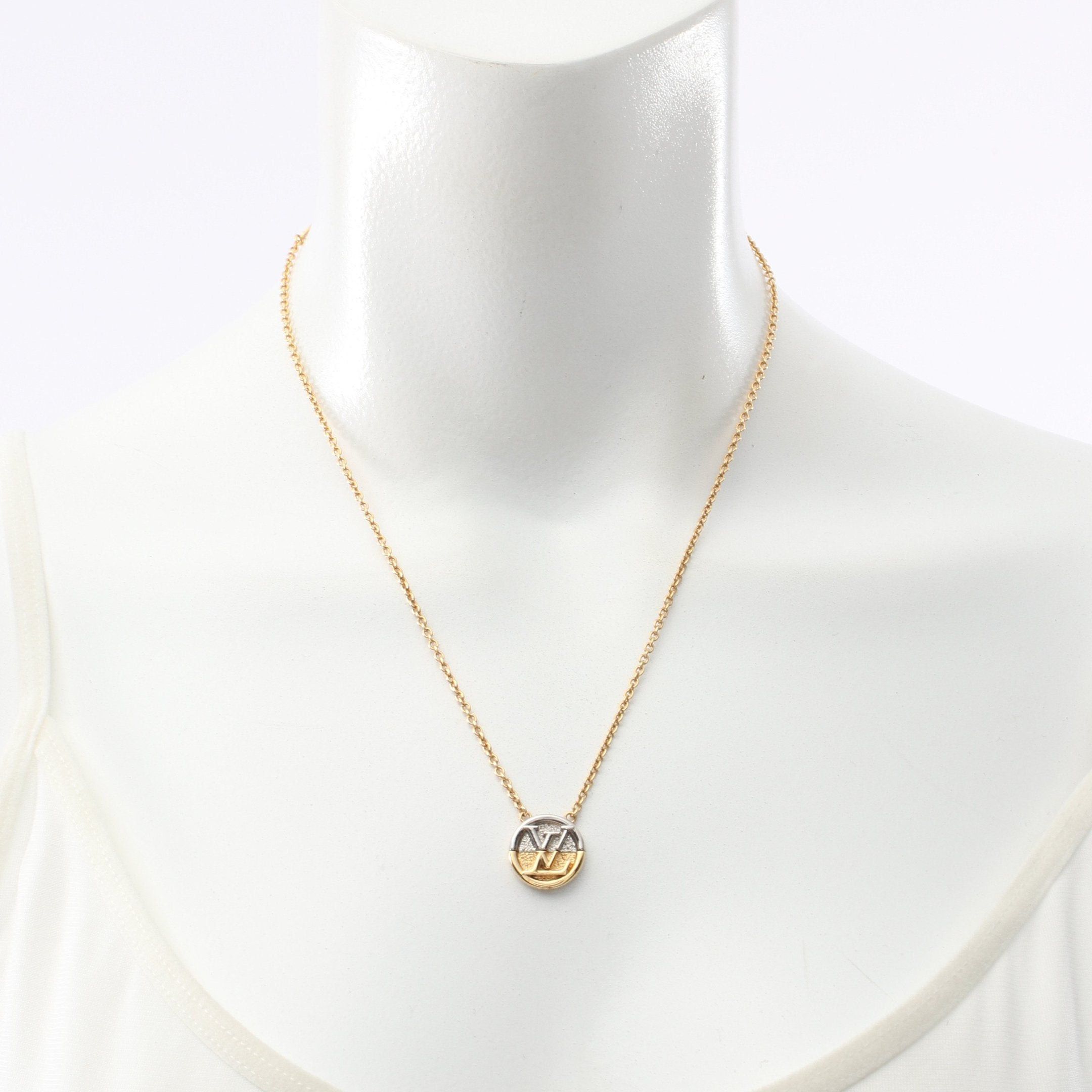 Louis Vuitton Louis Vuitton Collier L To V Necklace Gp Gold Silver Size ONE SIZE - 7 Thumbnail