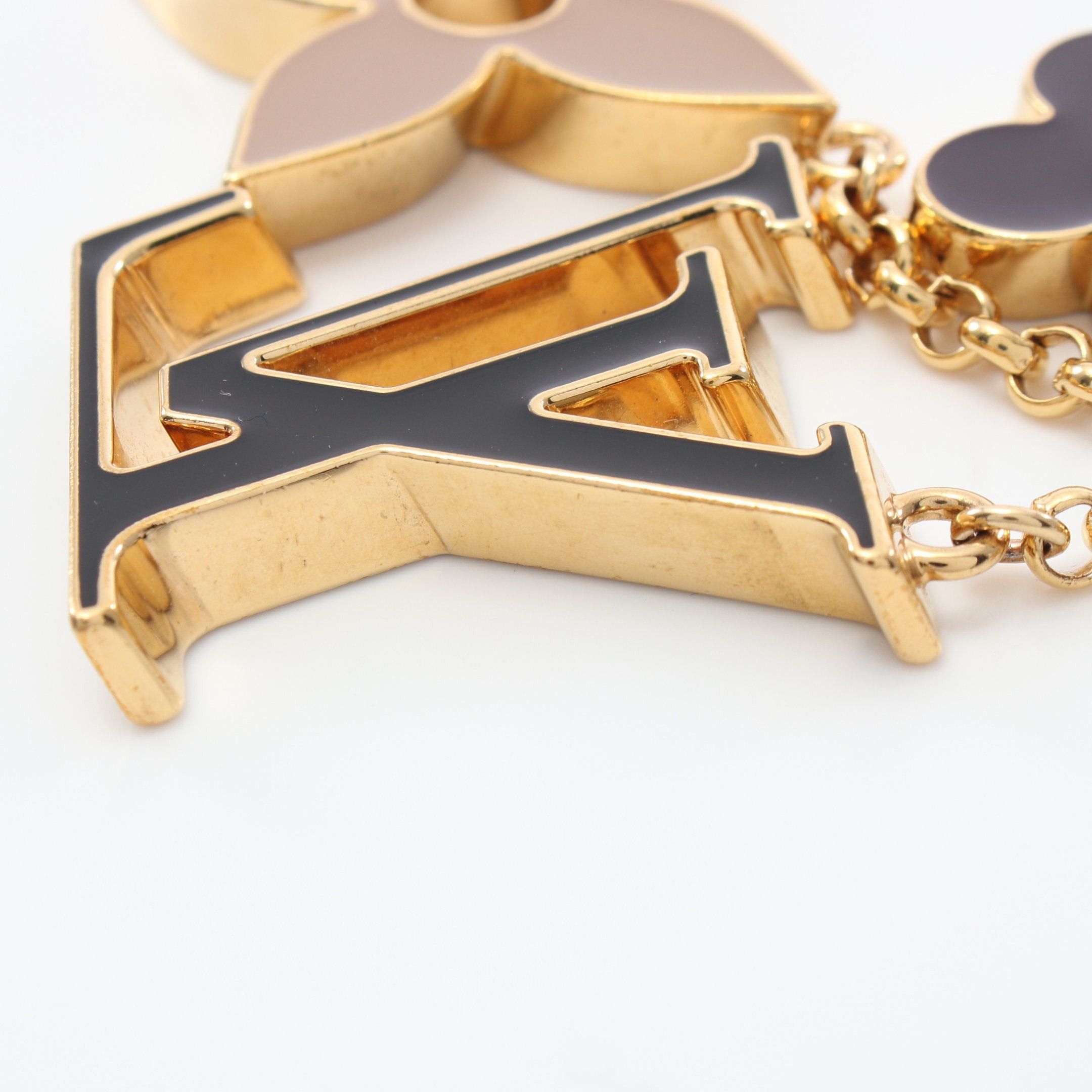 Louis Vuitton Louis Vuitton Bag Charm Fleur De Monogram Key Ring Gp Gold Multicolor Size ONE SIZE - 4 Thumbnail