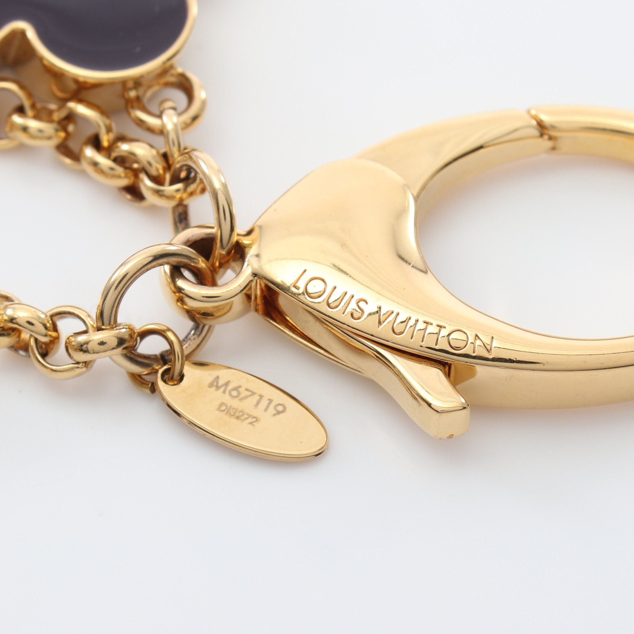 Louis Vuitton Louis Vuitton Bag Charm Fleur De Monogram Key Ring Gp Gold Multicolor Size ONE SIZE - 3 Thumbnail