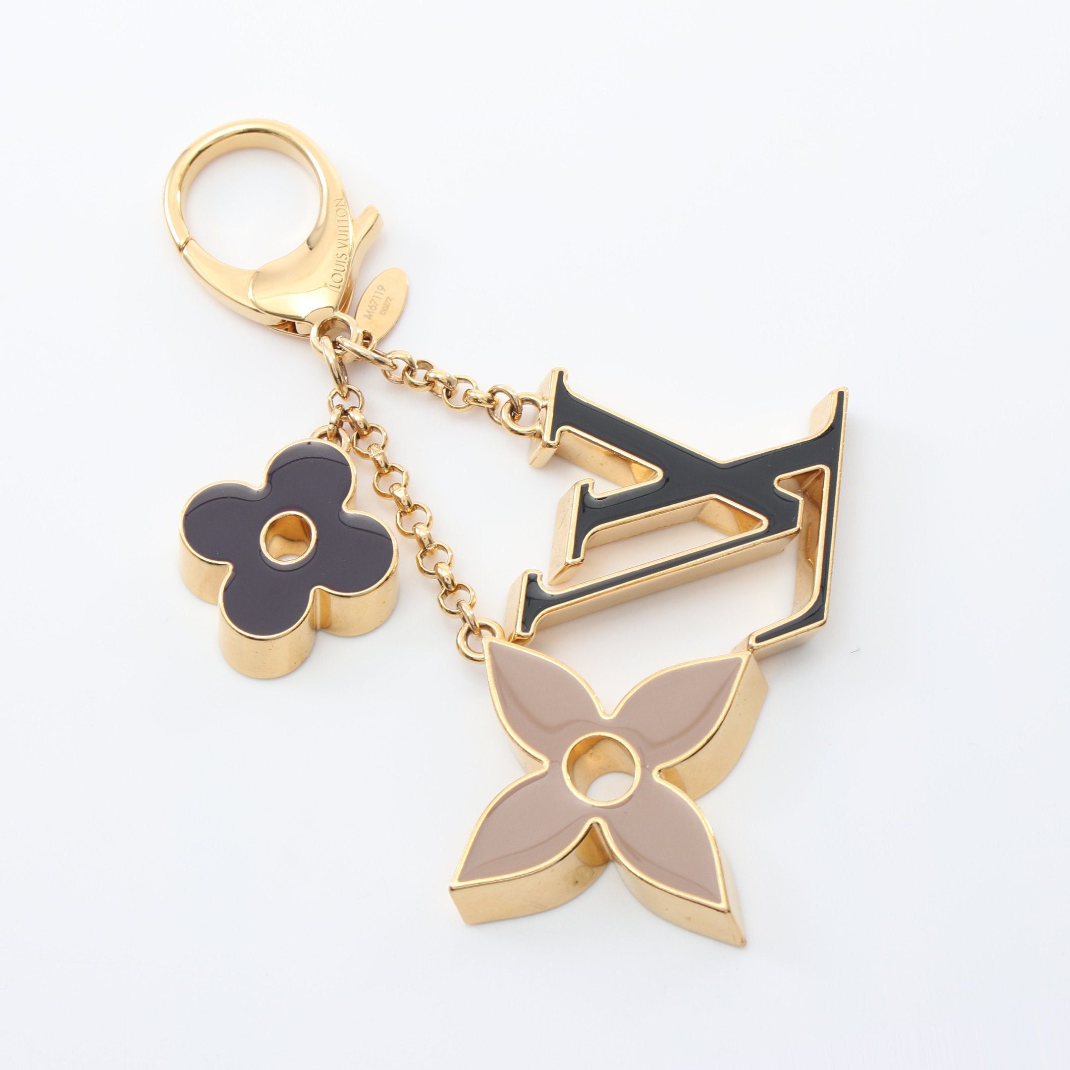 Louis Vuitton Louis Vuitton Bag Charm Fleur De Monogram Key Ring Gp Gold Multicolor Size ONE SIZE - 2 Thumbnail