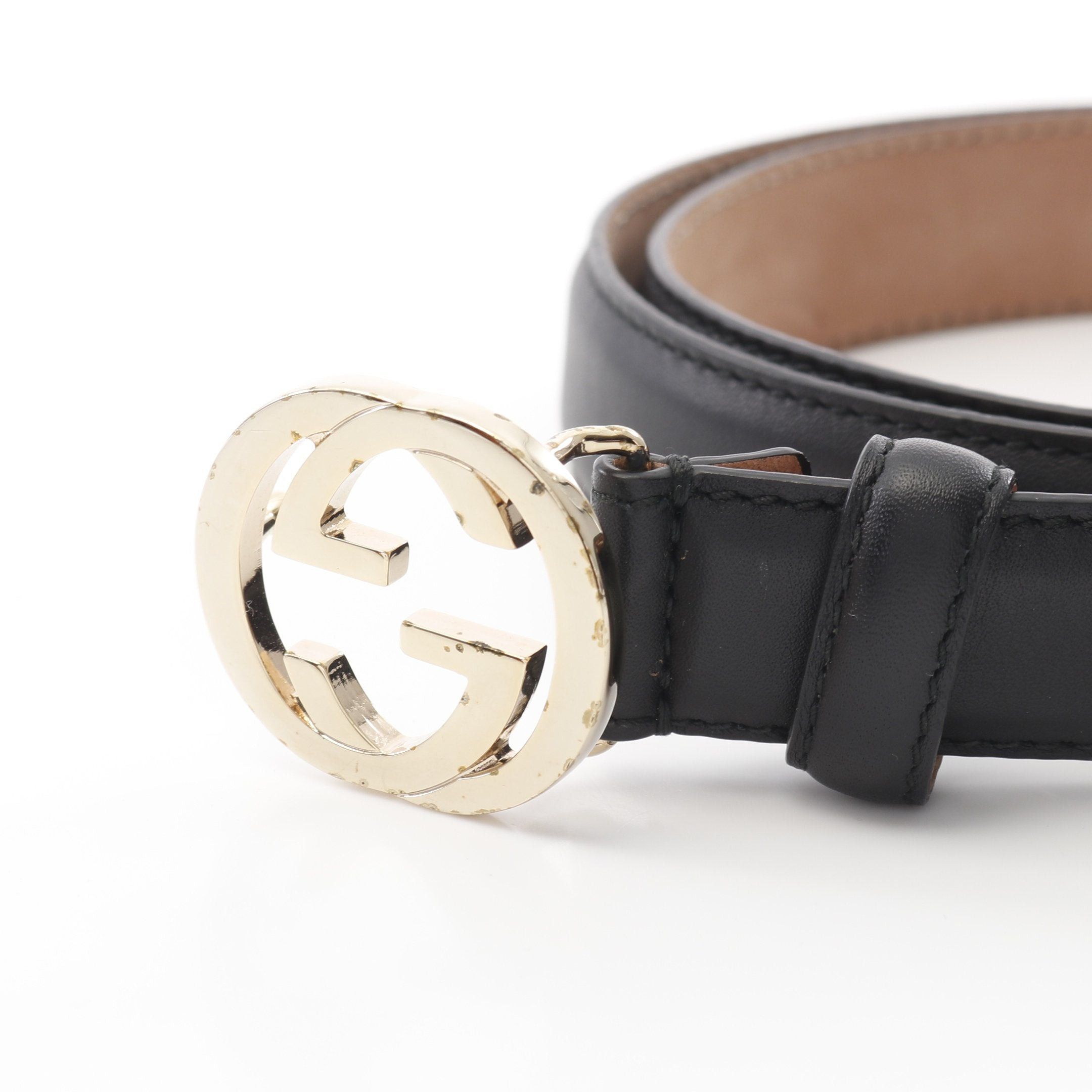 Gucci Gucci Interlocking G Belt Leather Black Size ONE SIZE - 2 Thumbnail