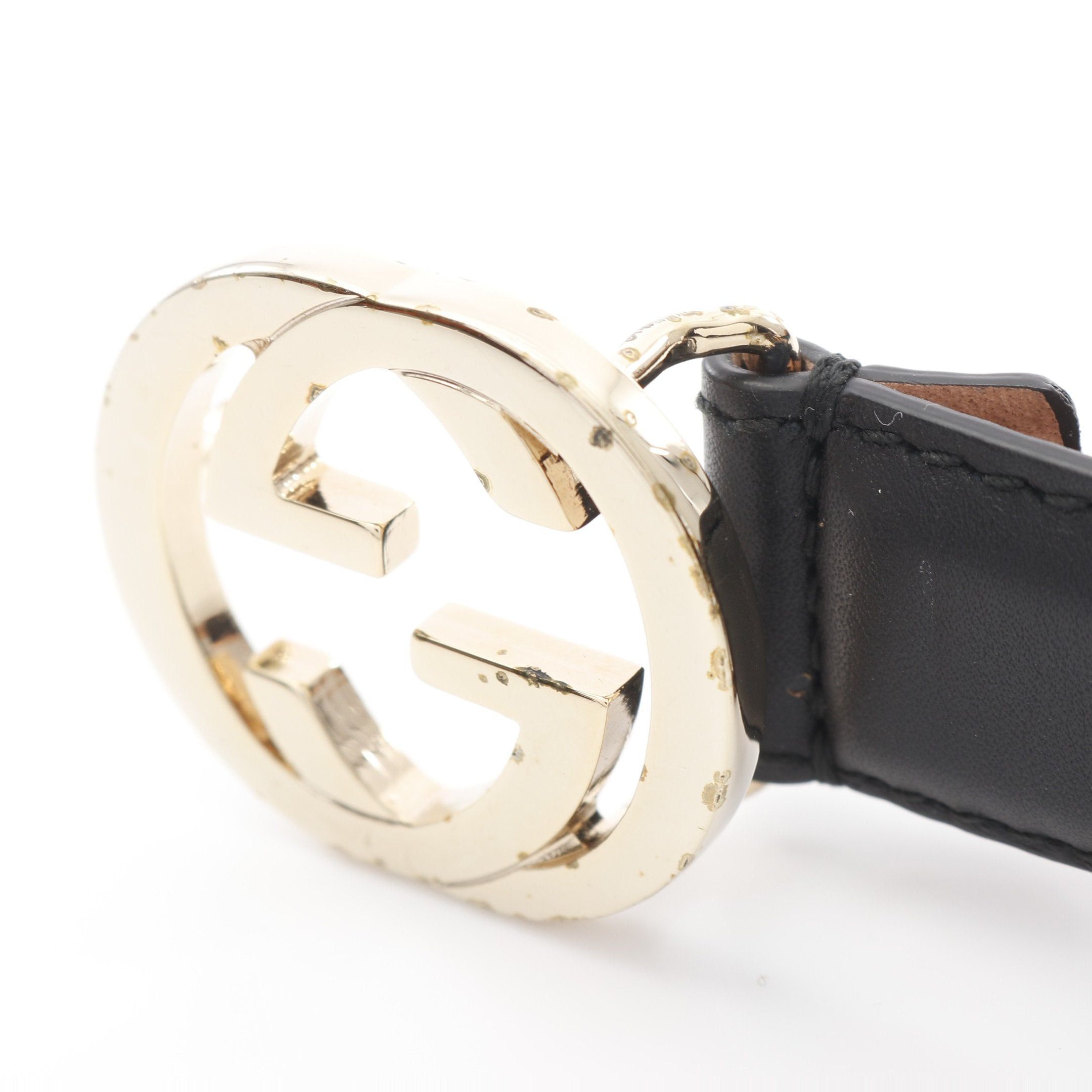 Gucci Gucci Interlocking G Belt Leather Black Size ONE SIZE - 7 Thumbnail