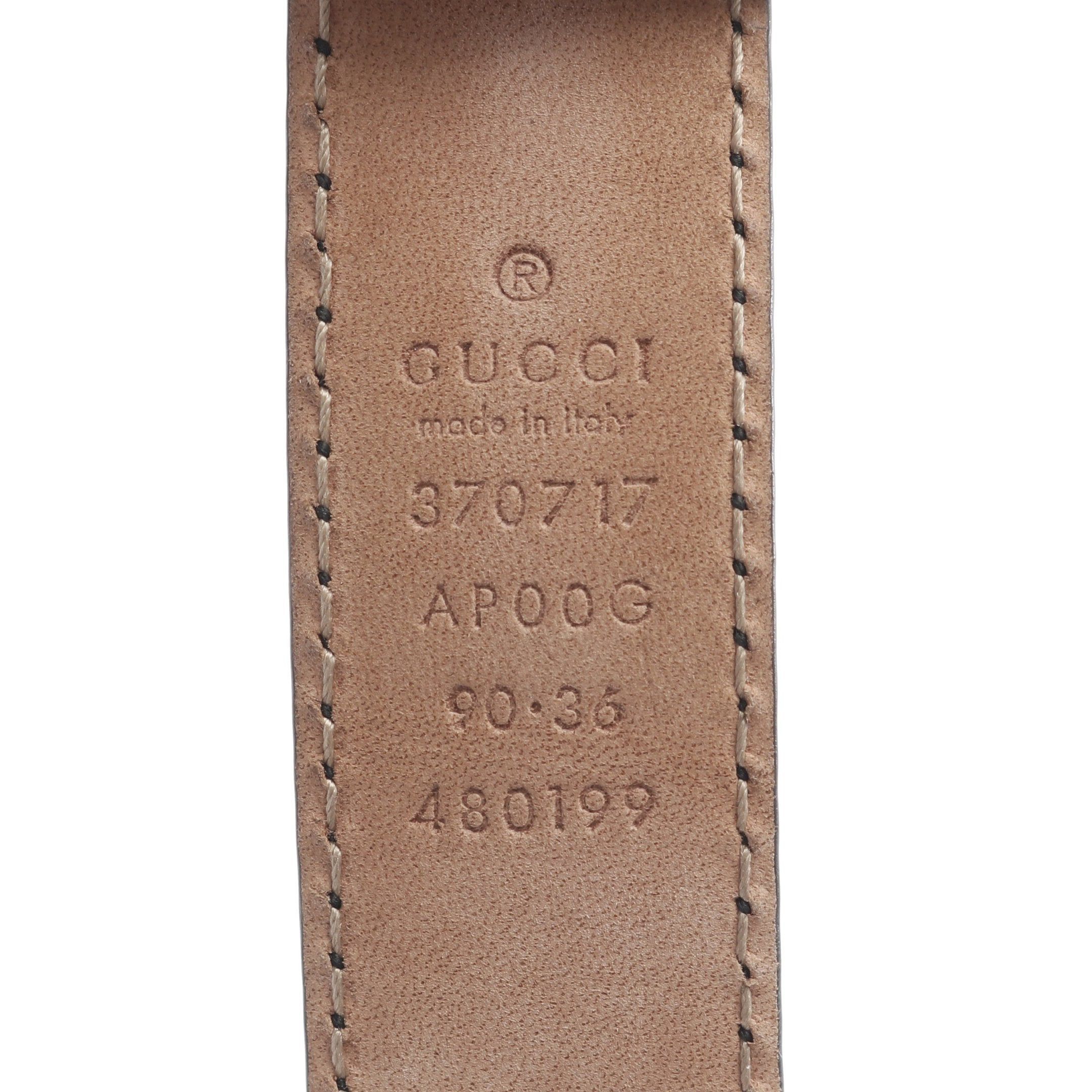 Gucci Gucci Interlocking G Belt Leather Black Size ONE SIZE - 4 Thumbnail