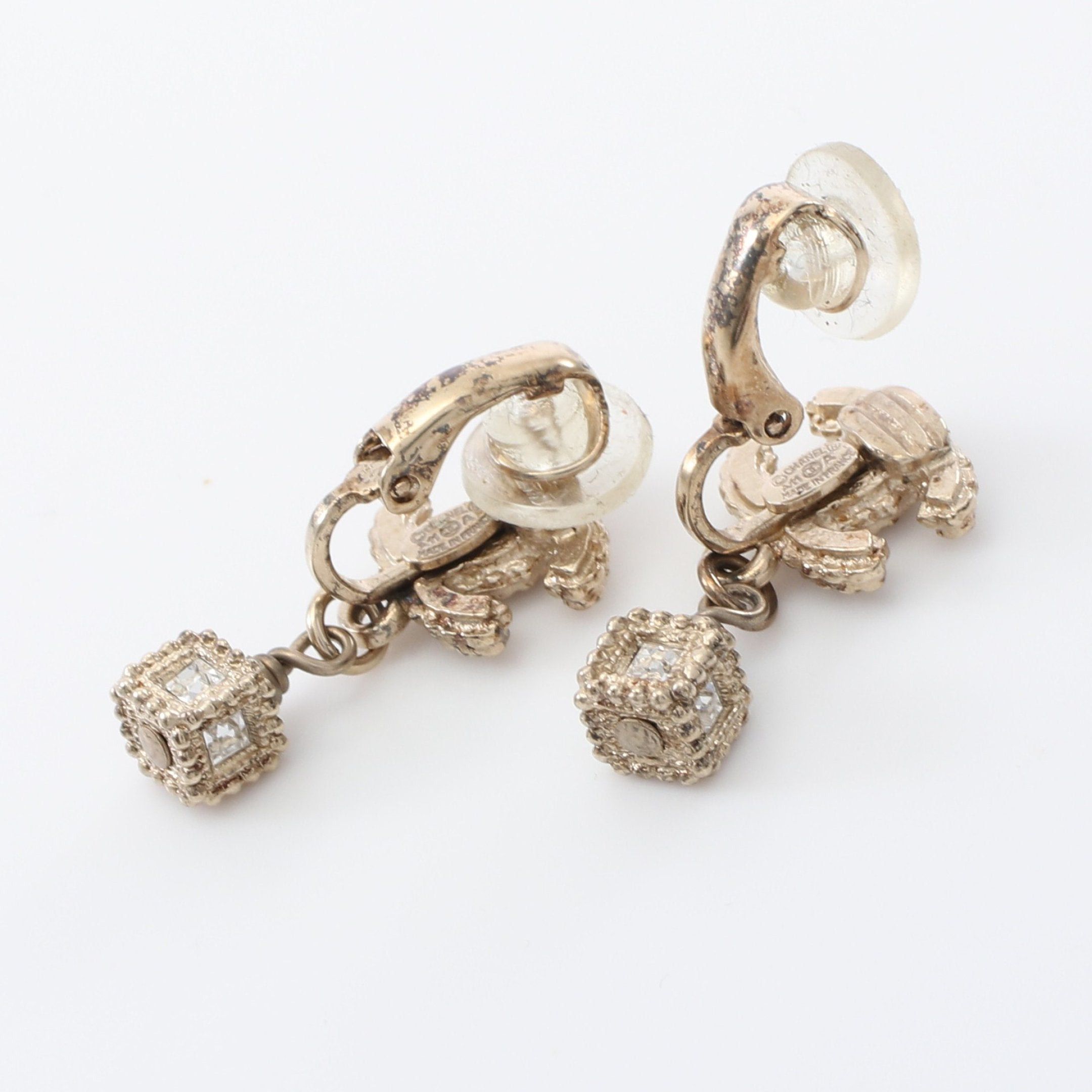 Chanel Chanel Coco Mark Earrings Gp Rhinestone Gold Clear A11A Size ONE SIZE - 2 Thumbnail
