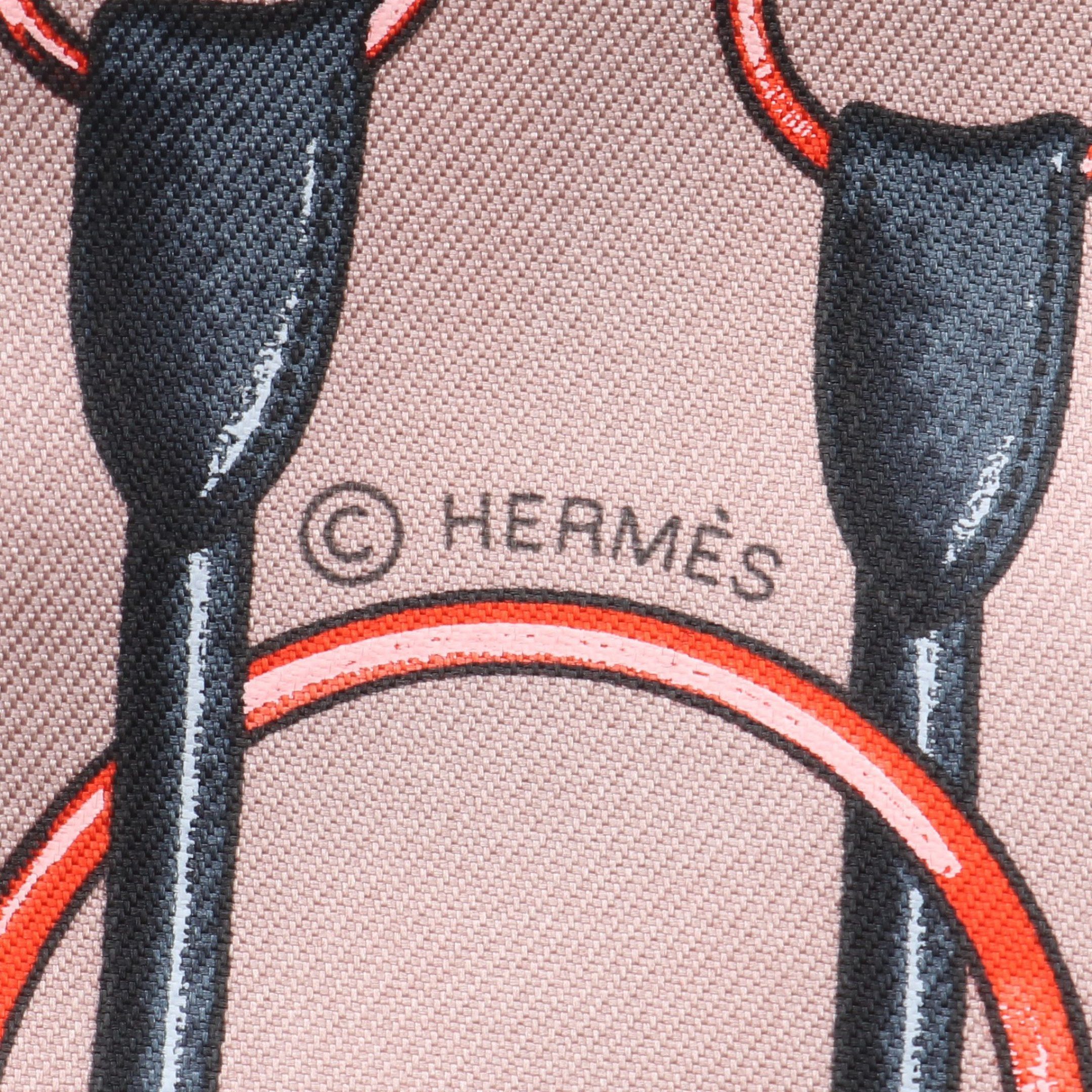 Hermes Hermes Twilly Jumping Ribbon Scarf Silk Dusty Pink Orange Multicolor Size ONE SIZE - 2 Thumbnail