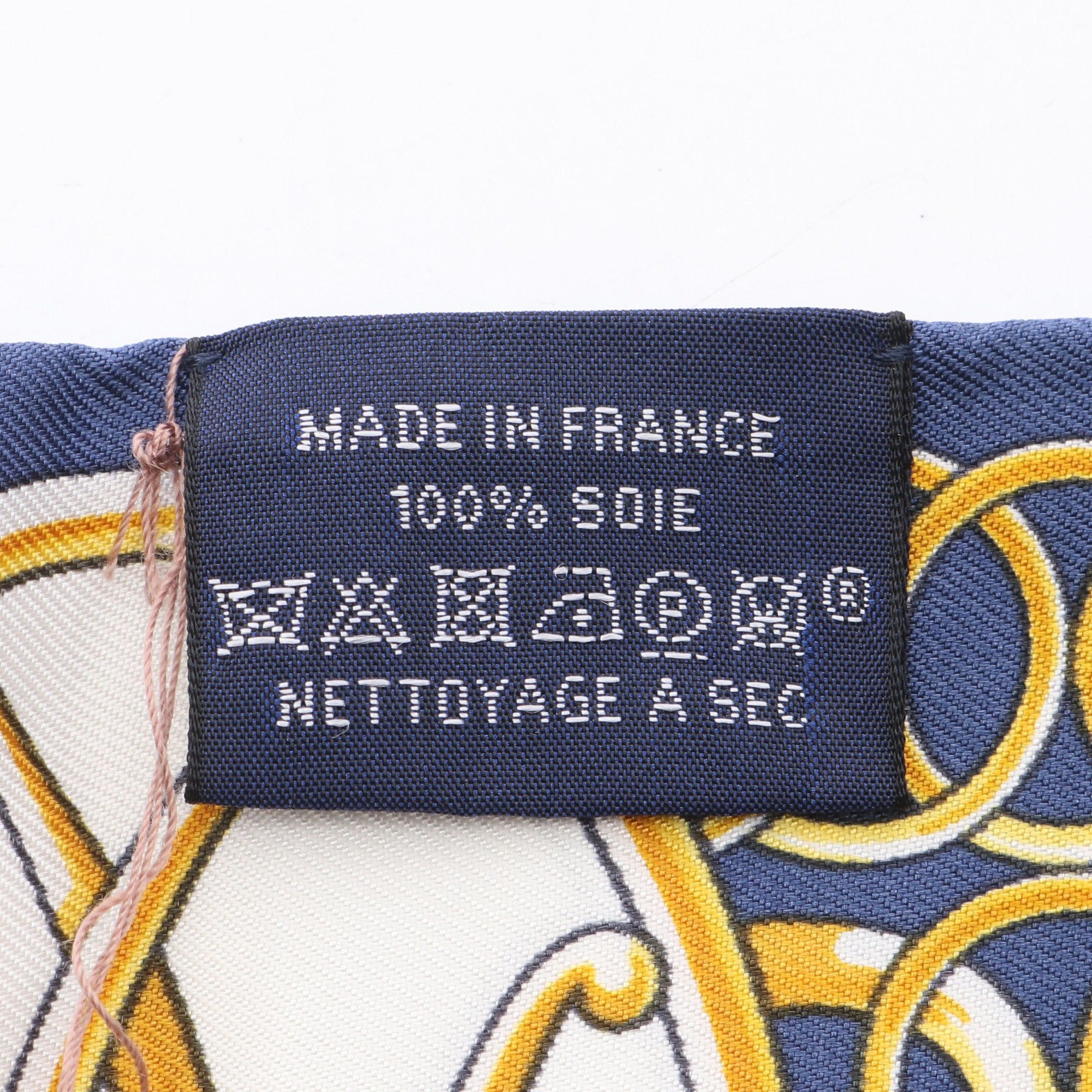 Hermes Hermes Twilly Lift Profile Ribbon Scarf Silk Dark Blue Multicolor Size ONE SIZE - 3 Thumbnail
