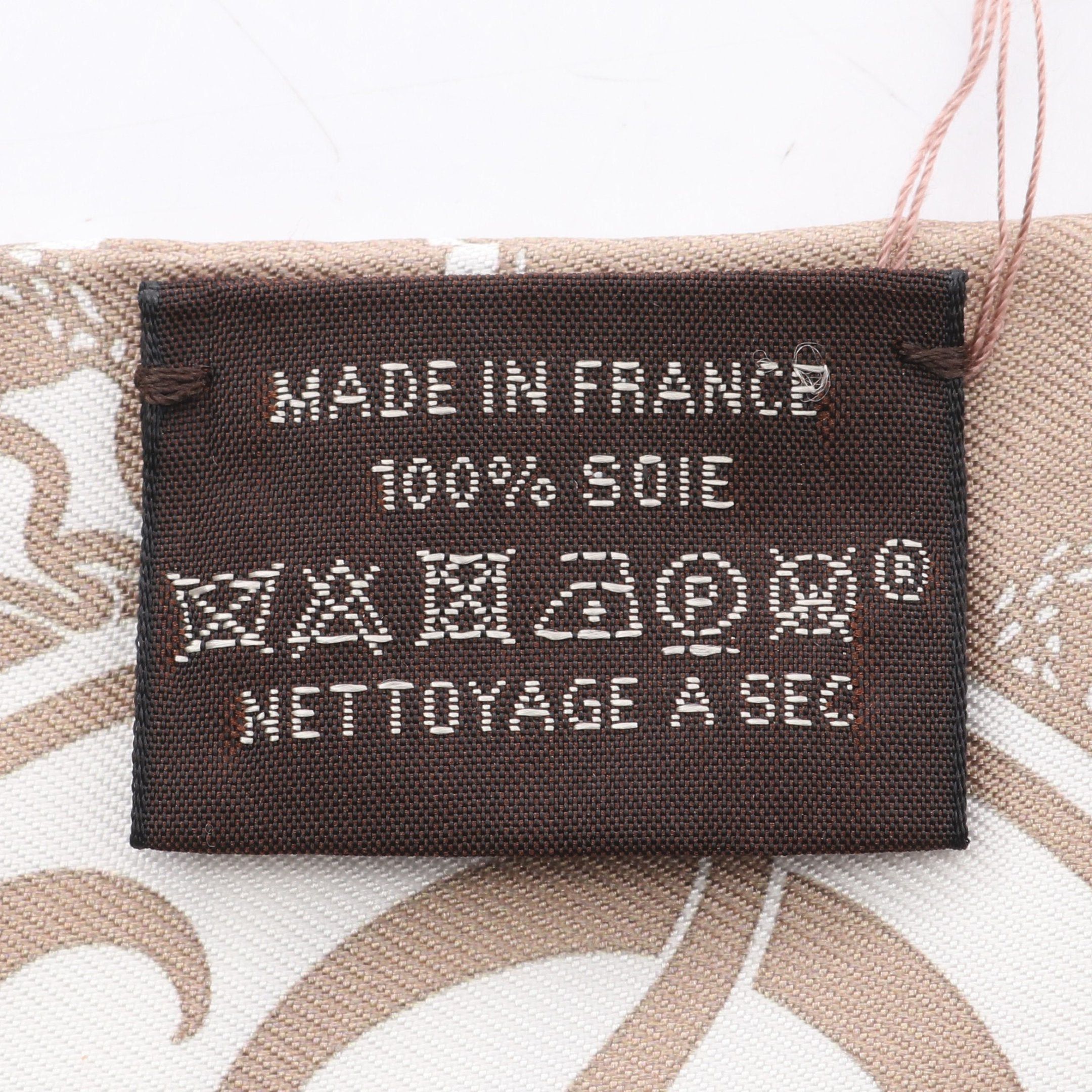 Hermes Hermes Twilly Ex-Libris Ribbon Scarf Silk Beige Multicolor Size ONE SIZE - 3 Thumbnail