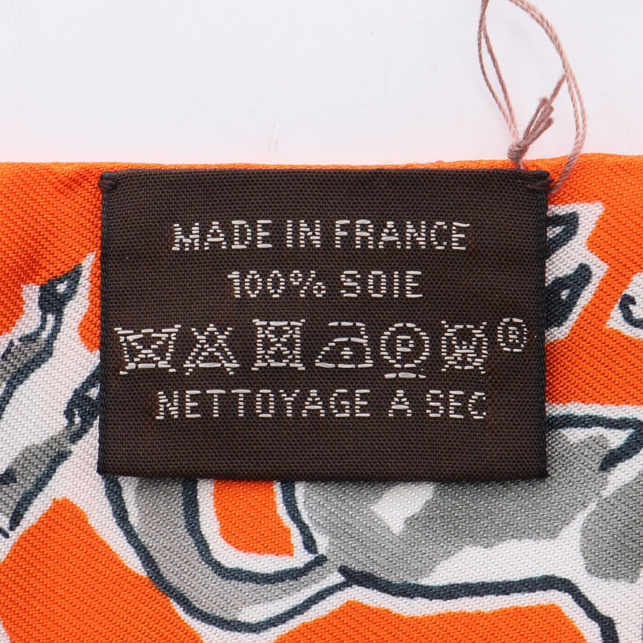 Hermes Hermes Twilly Chevaux En Liberte Ribbon Scarf Silk Orange Multicolor Size ONE SIZE - 3 Thumbnail