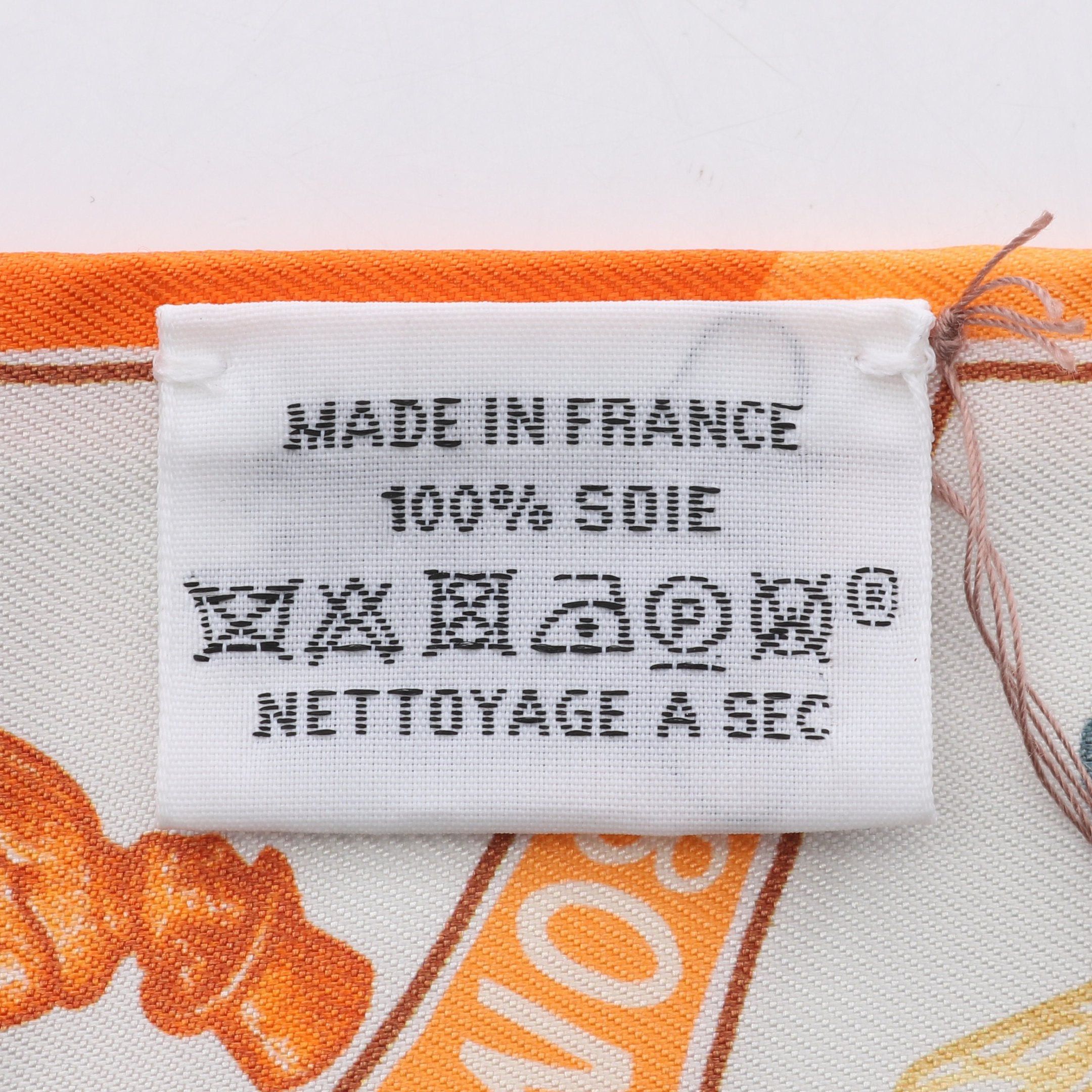 Hermes Hermes Twilly Funny Ice Cream Ribbon Scarf Silk Orange Multicolor Size ONE SIZE - 3 Thumbnail