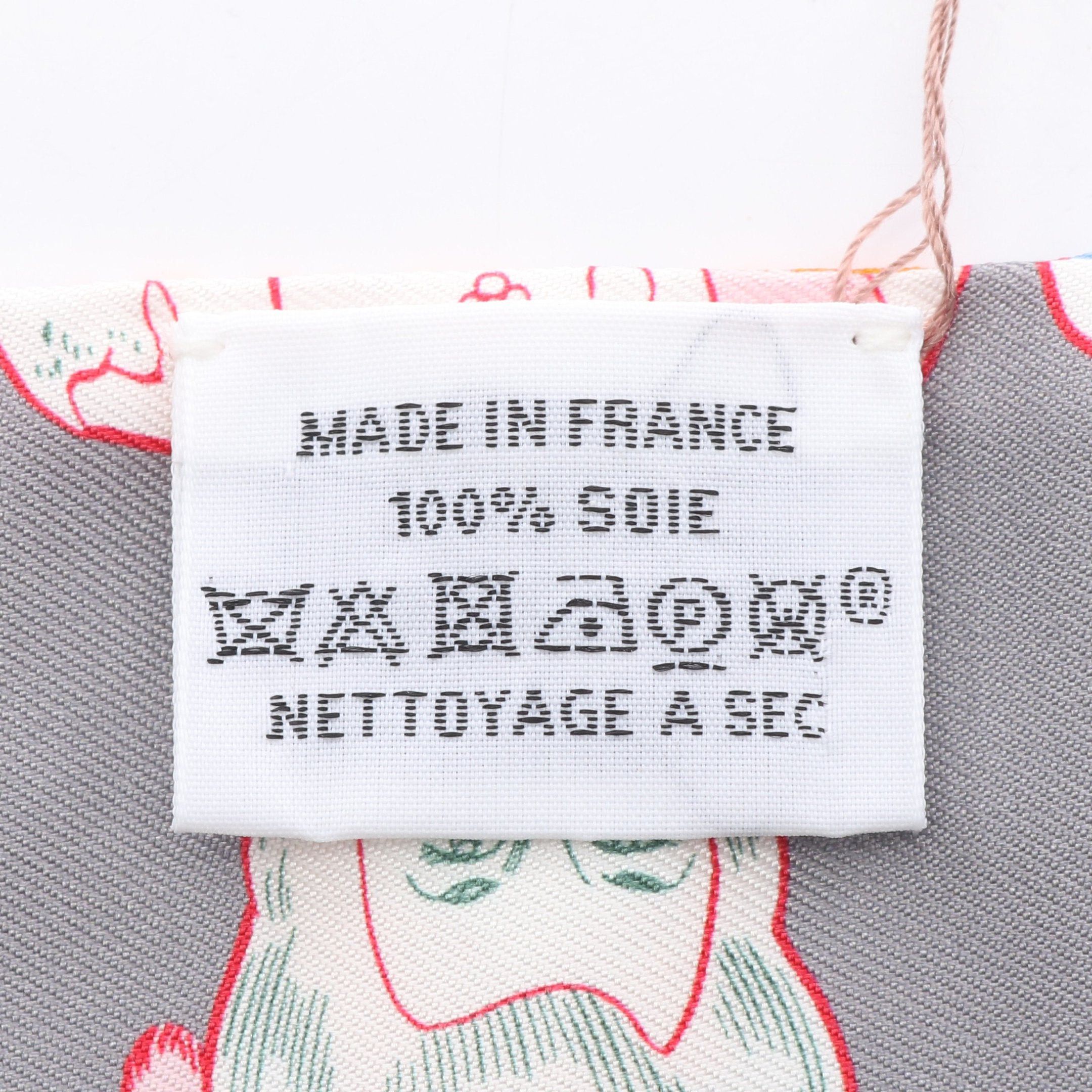 Hermes Hermes Twilly Dresse Code Ribbon Scarf Silk Gray Multicolor Size ONE SIZE - 3 Thumbnail