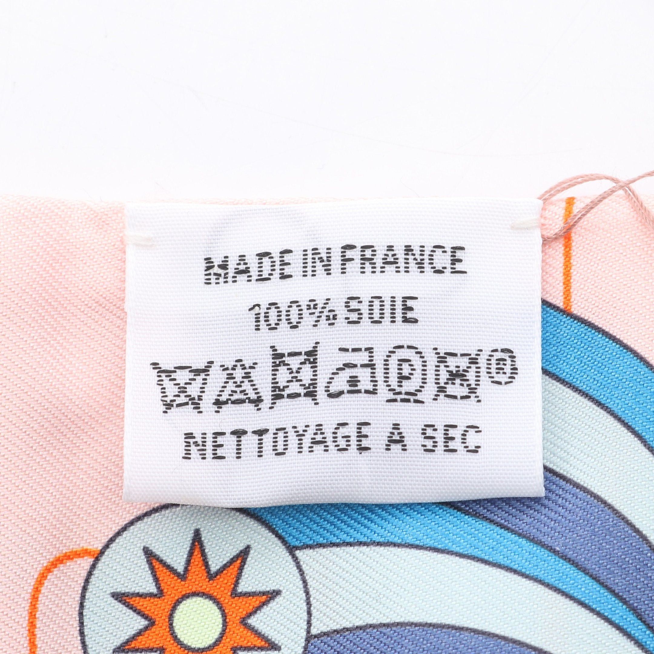 Hermes Hermes Twilly Odyssey Ribbon Scarf Silk Light Pink Multicolor Size ONE SIZE - 3 Thumbnail