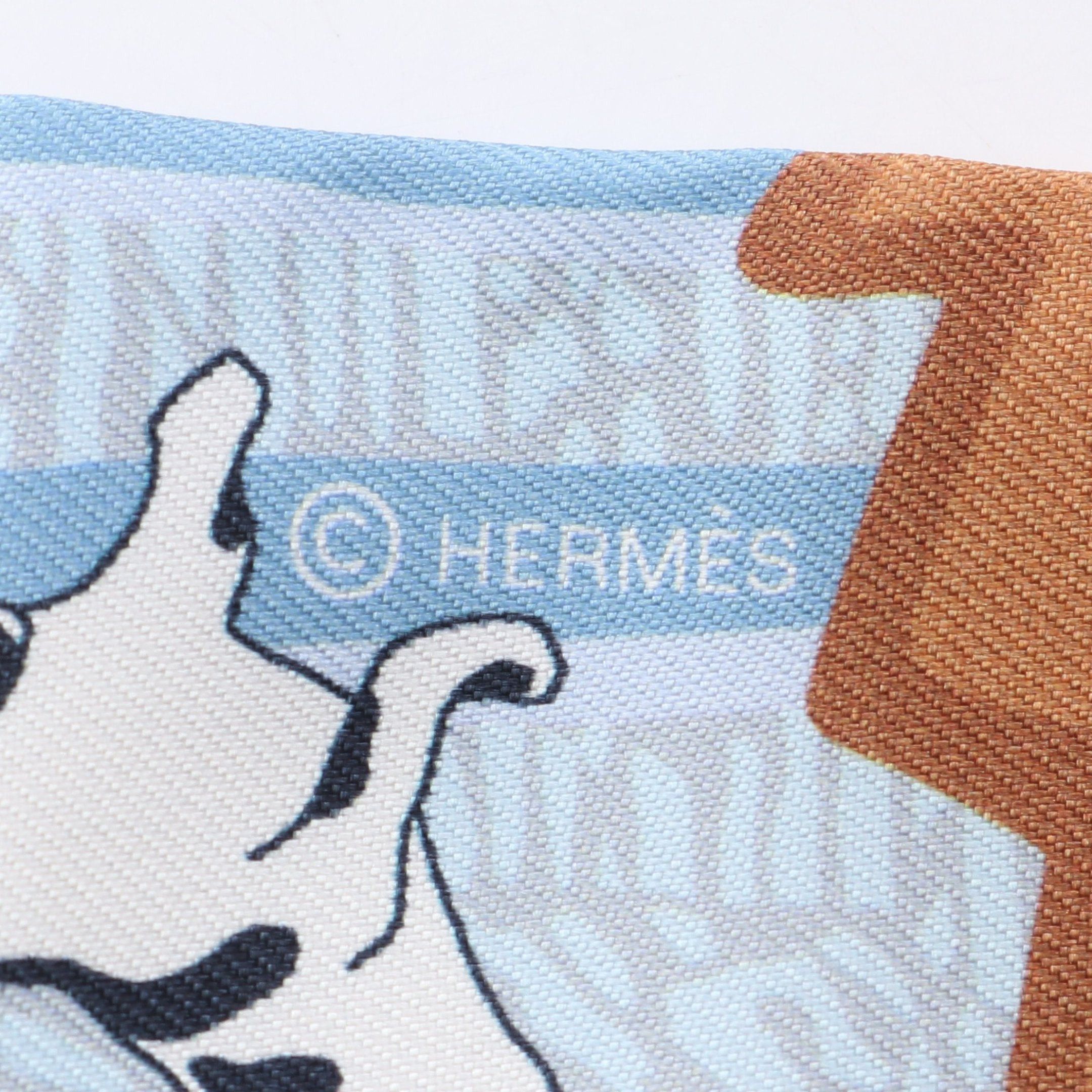 Hermes Hermes Twilly En Liberte Ribbon Scarf Silk Blue Multicolor Size ONE SIZE - 2 Thumbnail