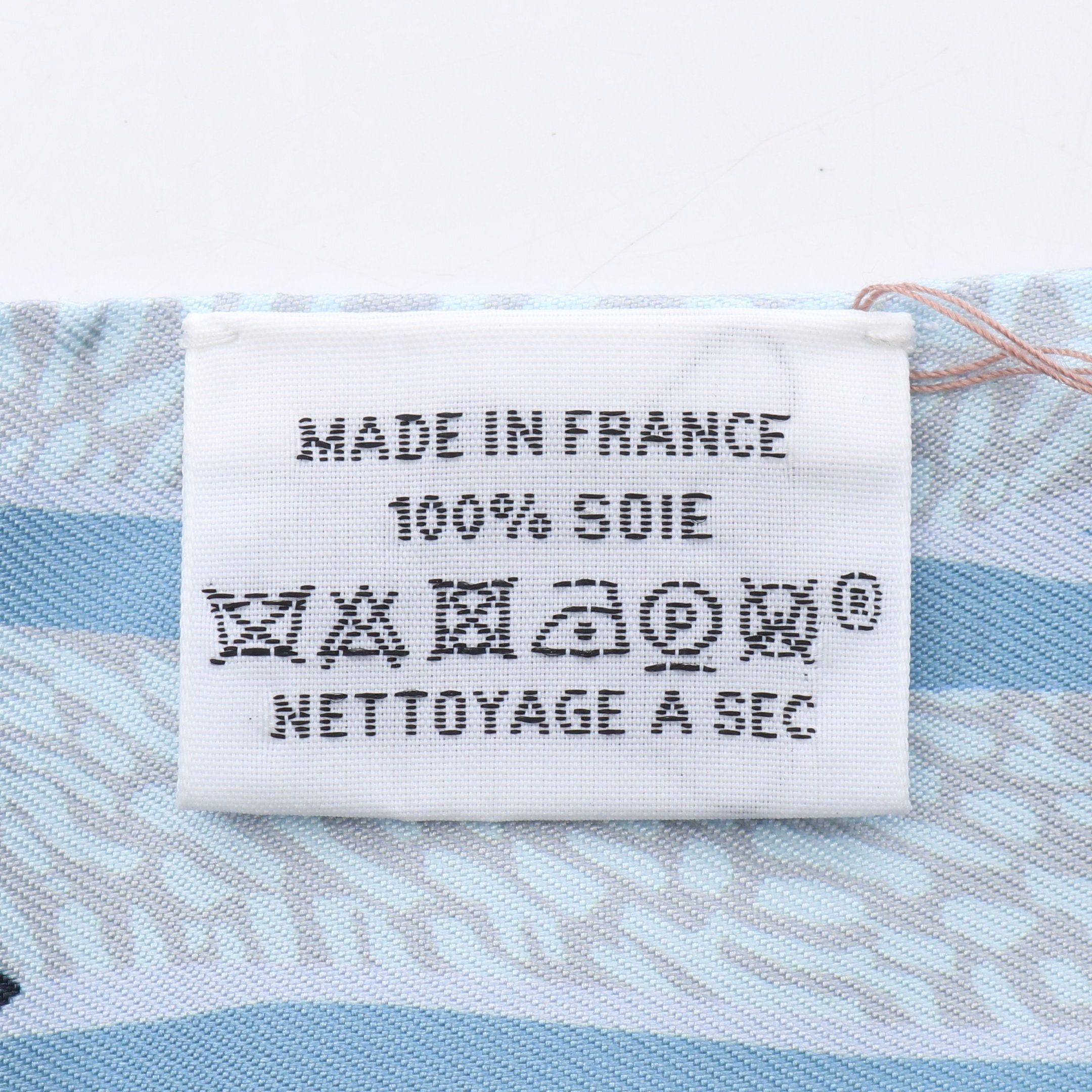 Hermes Hermes Twilly En Liberte Ribbon Scarf Silk Blue Multicolor Size ONE SIZE - 3 Thumbnail