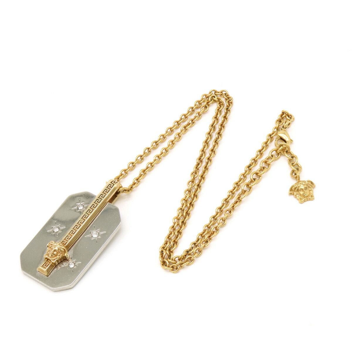 Versace Versace Versace GP Metal Medusa Necklace Pendant Metal Necklace Size ONE SIZE - 2 Thumbnail