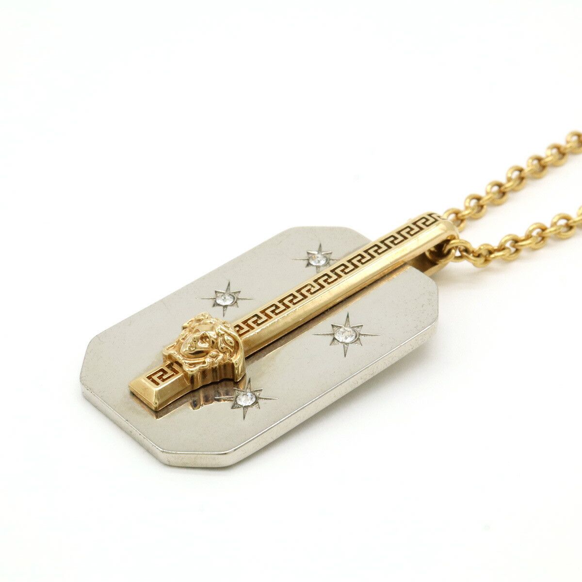 Versace Versace Versace GP Metal Medusa Necklace Pendant Metal Necklace Size ONE SIZE - 3 Thumbnail