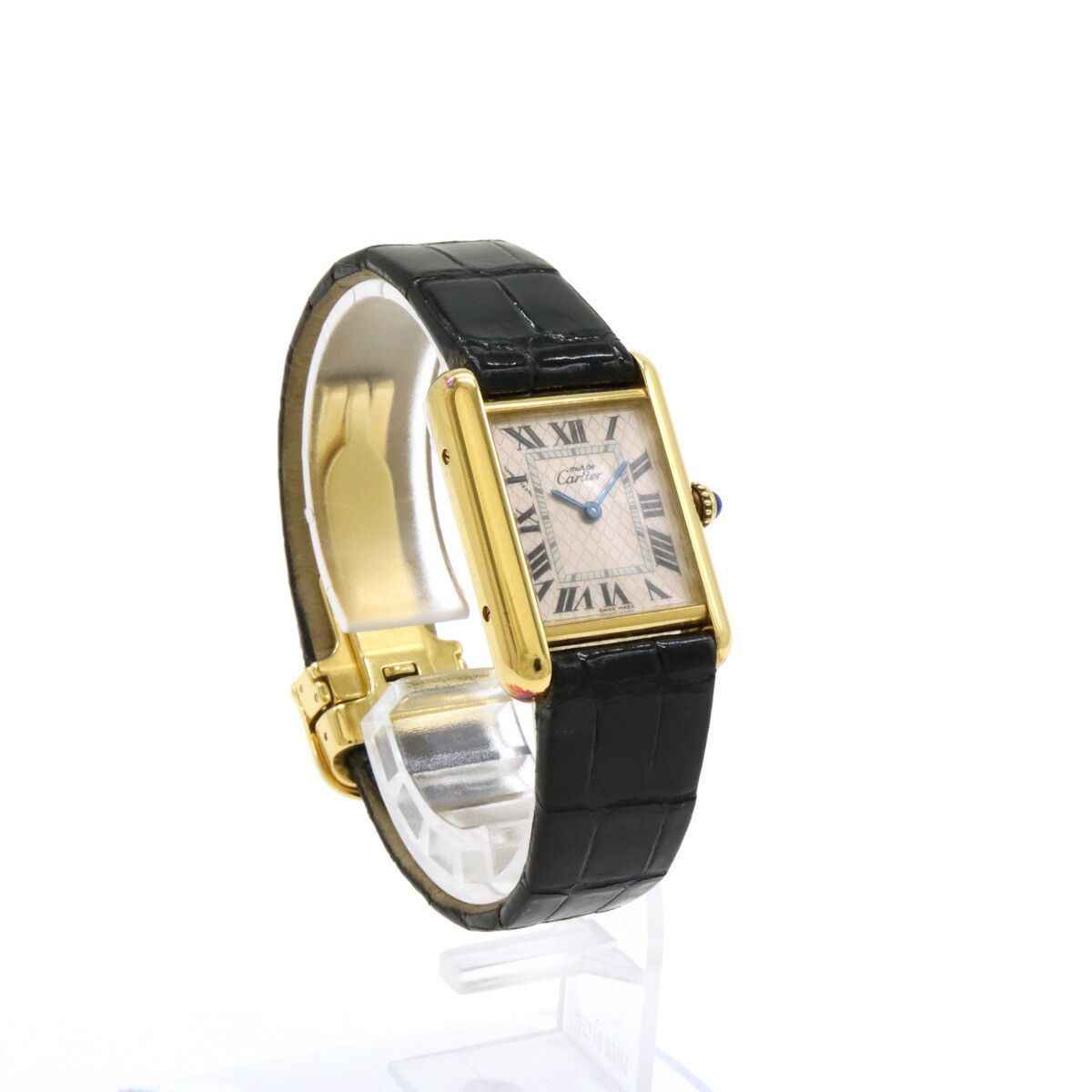 Cartier Cartier Cartier Pink Mother of Pearl Must Tank Watch W1018687 Limited Edition Metal Quartz W1018687 Size ONE SIZE - 3 Thumbnail