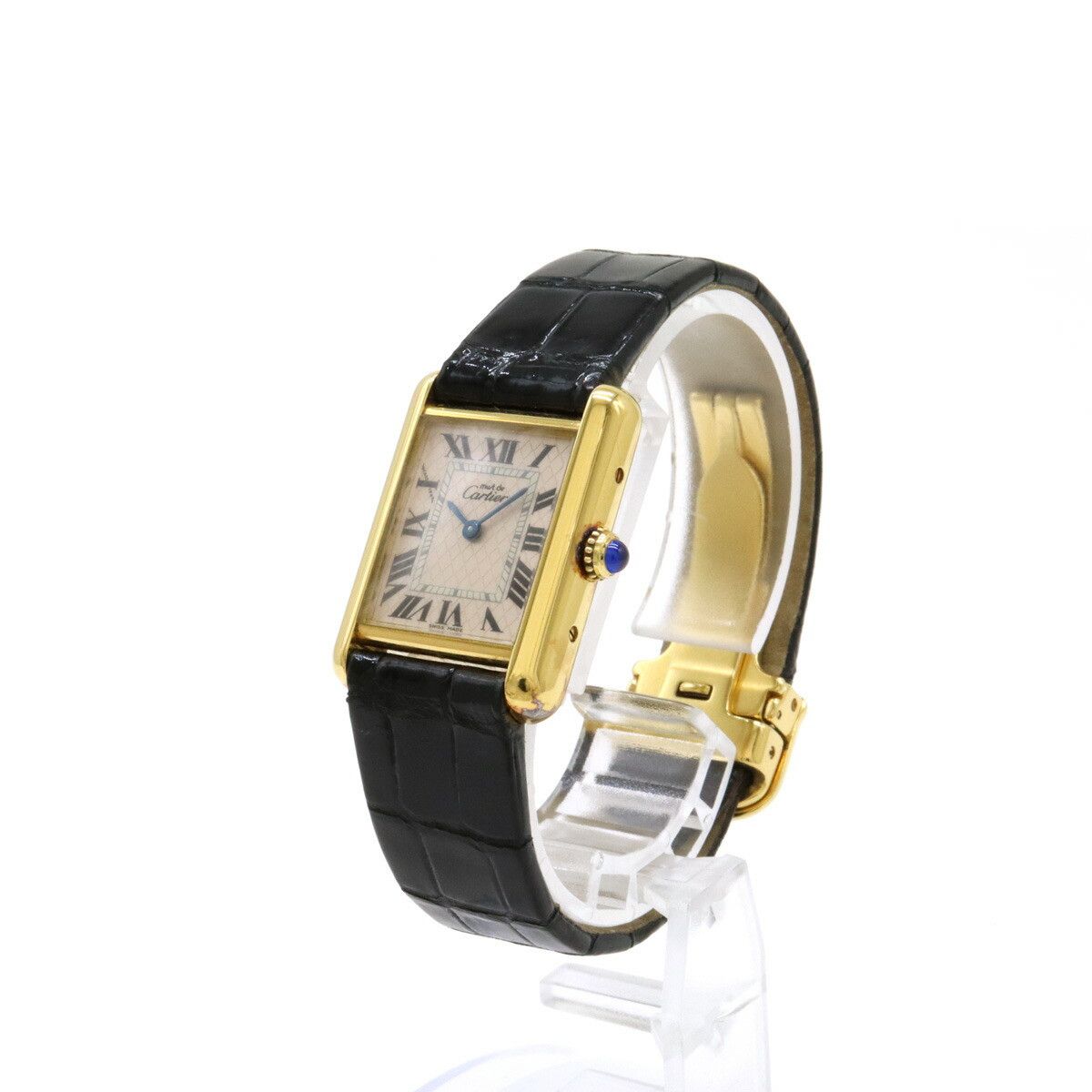 Cartier Cartier Cartier Pink Mother of Pearl Must Tank Watch W1018687 Limited Edition Metal Quartz W1018687 Size ONE SIZE - 2 Thumbnail