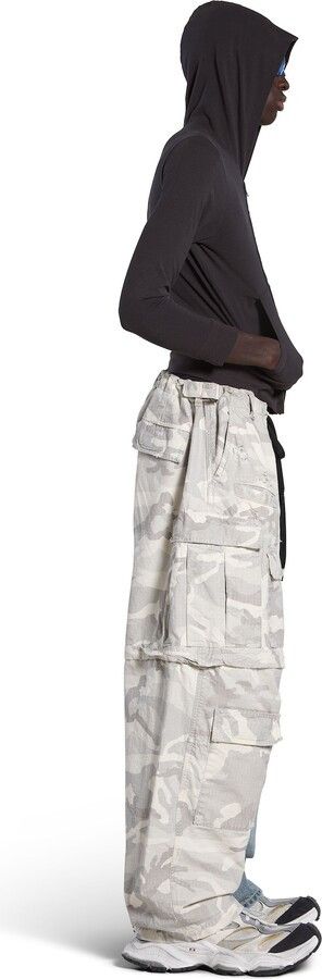 Balenciaga Grayscale Camo Hybrid Baggy Pants Size US 30 / EU 46 - 2 Thumbnail
