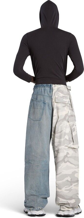 Balenciaga Grayscale Camo Hybrid Baggy Pants Size US 36 / EU 52 - 3 Thumbnail