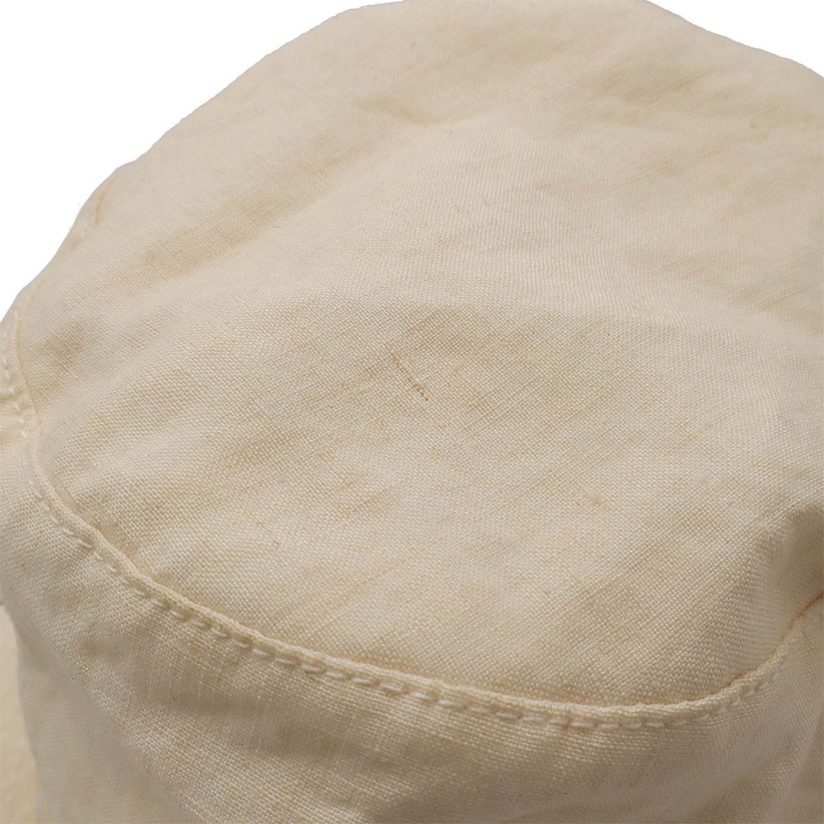Hermes Hermes Hermes Linen H Logo Embroidered Bucket Hat Natural Material Hats #56 DUTY FREE for USA Size ONE SIZE - 4 Thumbnail