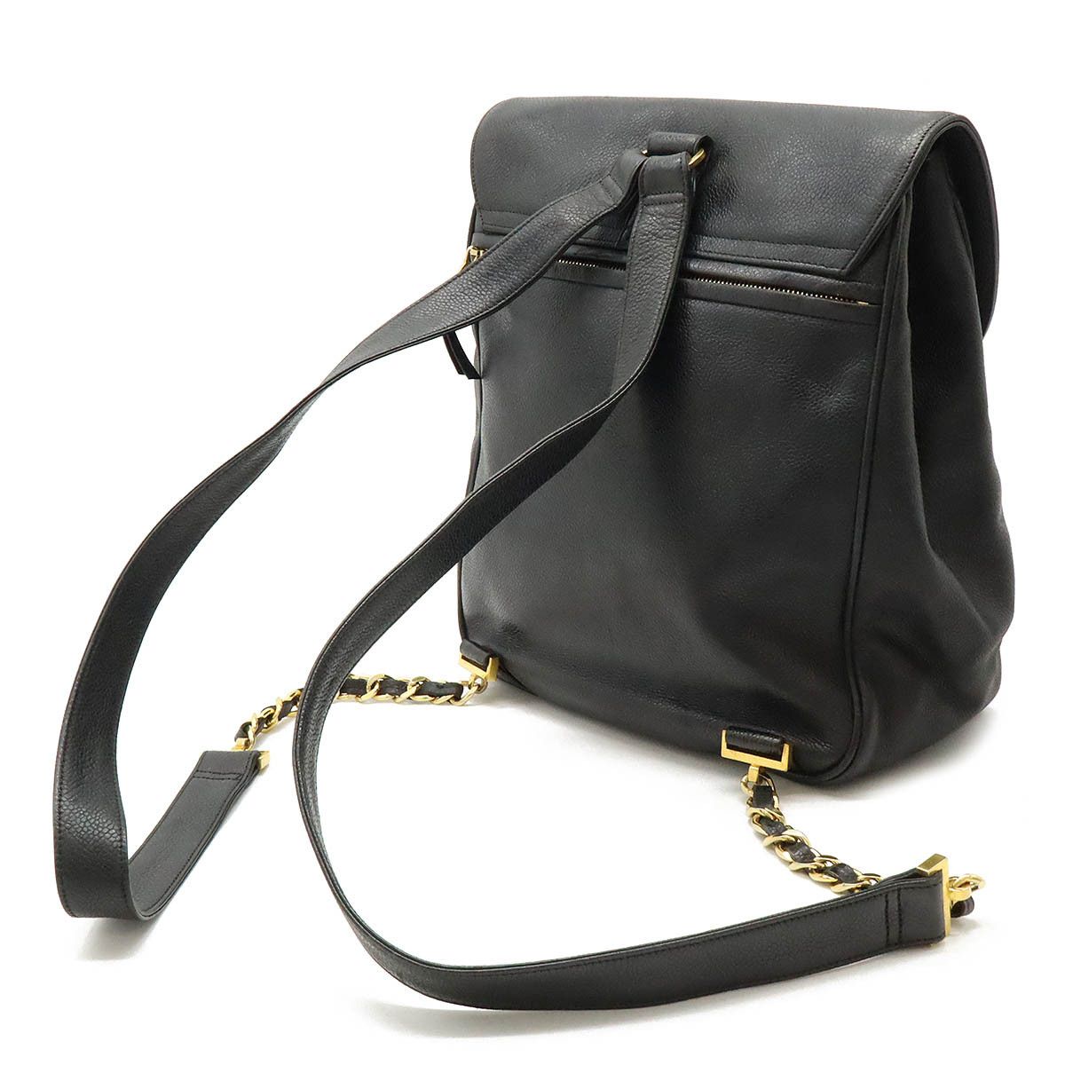 Chanel Chanel Chanel Caviar Skin Coco Ball Coco Mark Drawstring Backpack Leather Black Leather Backpack Size ONE SIZE - 2 Thumbnail