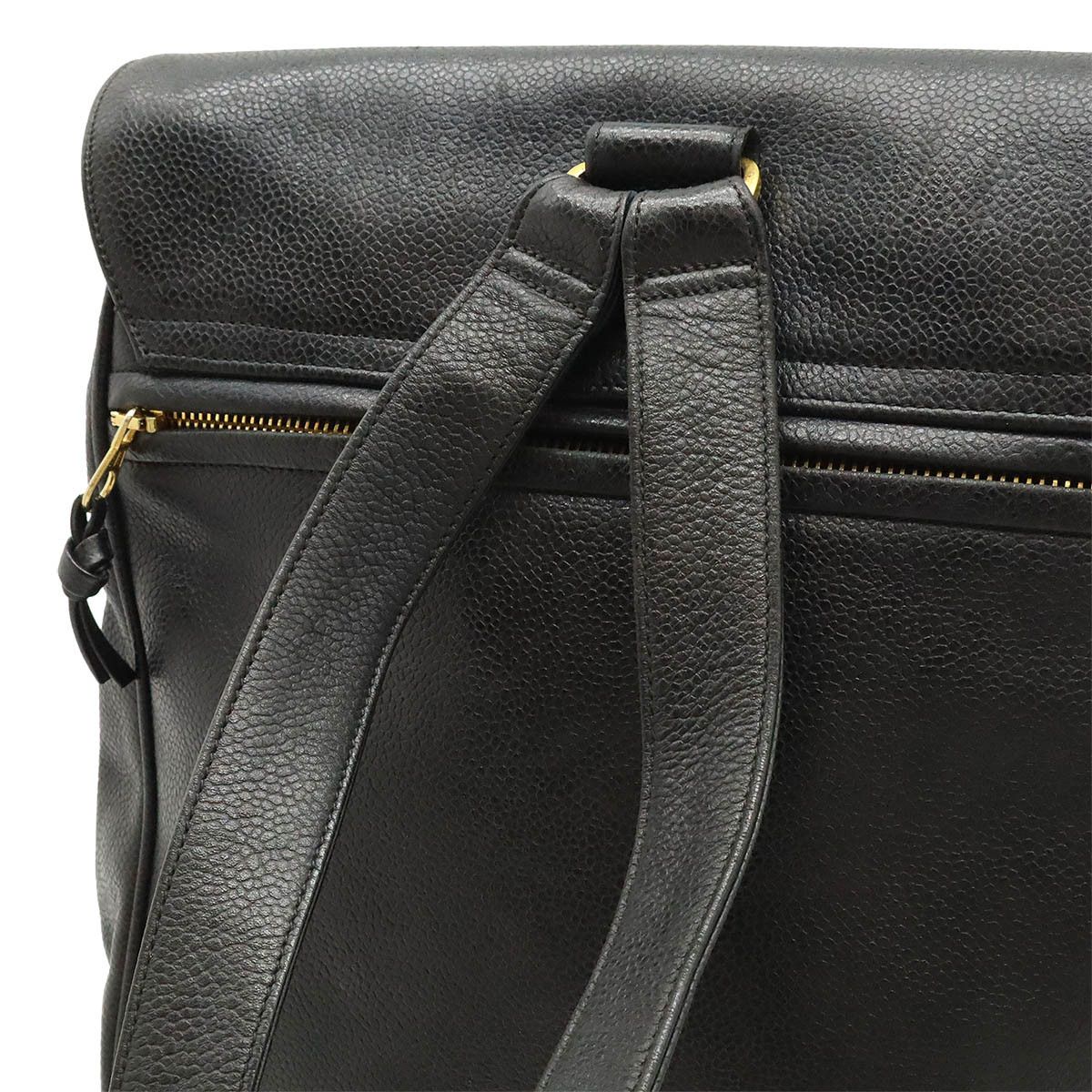 Chanel Chanel Chanel Caviar Skin Coco Ball Coco Mark Drawstring Backpack Leather Black Leather Backpack Size ONE SIZE - 5 Thumbnail
