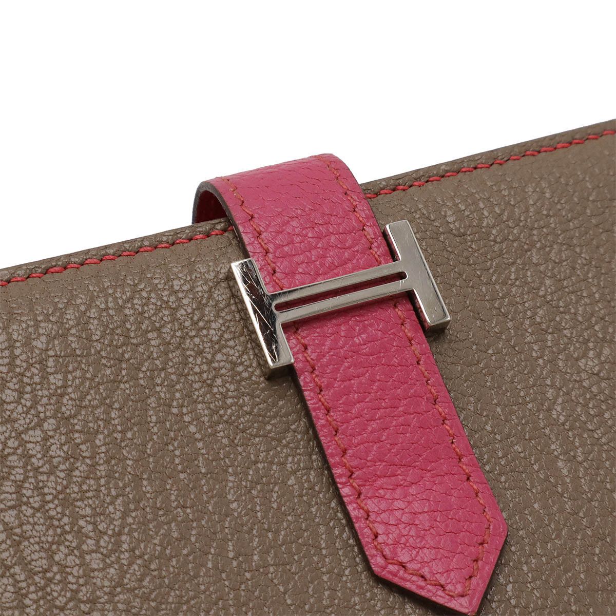 Hermes Hermes Hermes BEARN CHEVRE long wallet Leather Long Wallet Stamp L (2008) DUTY FREE for USA Size ONE SIZE - 4 Thumbnail