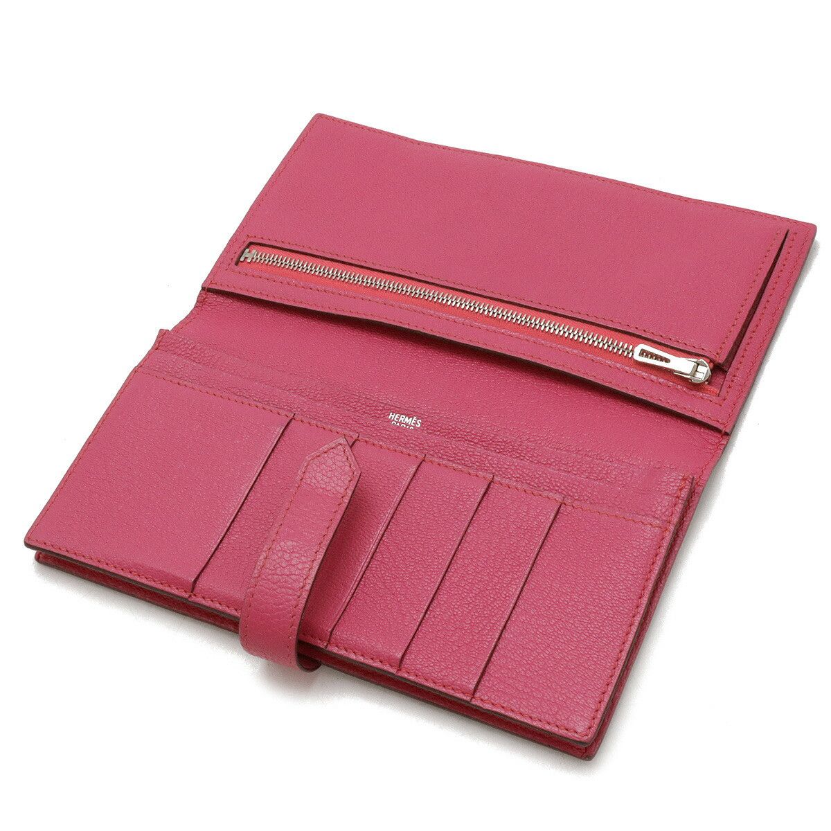 Hermes Hermes Hermes BEARN CHEVRE long wallet Leather Long Wallet Stamp L (2008) DUTY FREE for USA Size ONE SIZE - 5 Thumbnail