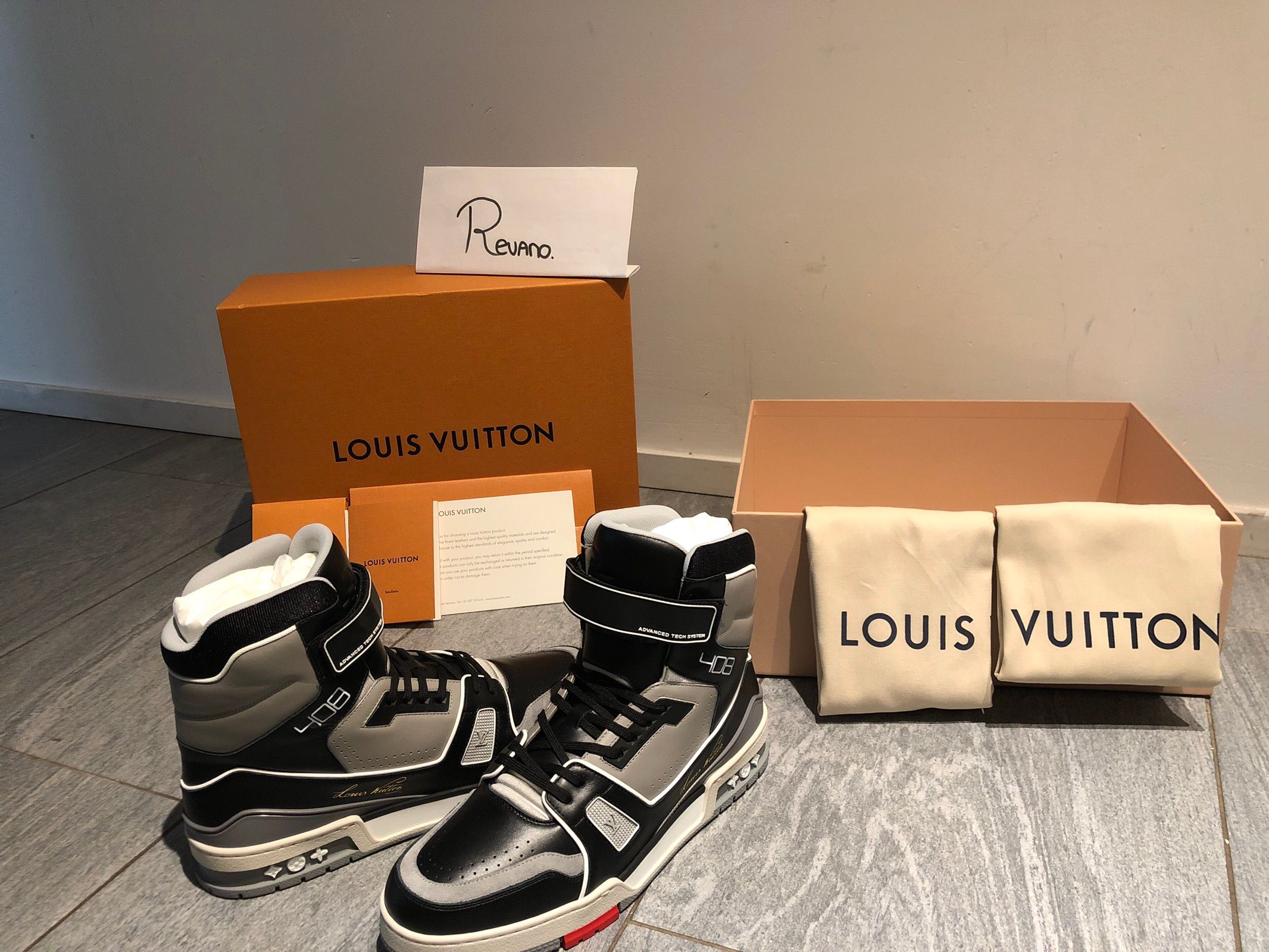 Louis Vuitton x Virgil Trainer 508 Sneaker Boot 2020 1A7R0R size LV 8.5