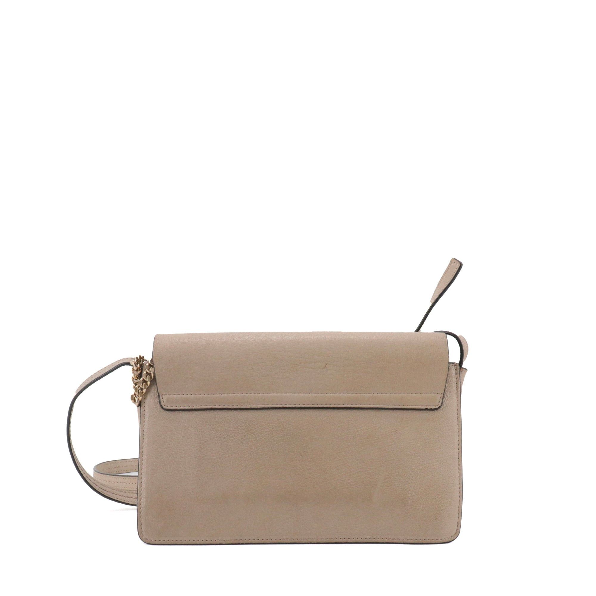 Chloe CHLOÉ - Chloé Faye PM shoulder bag in taupe grained leather Size ONE SIZE - 3 Thumbnail