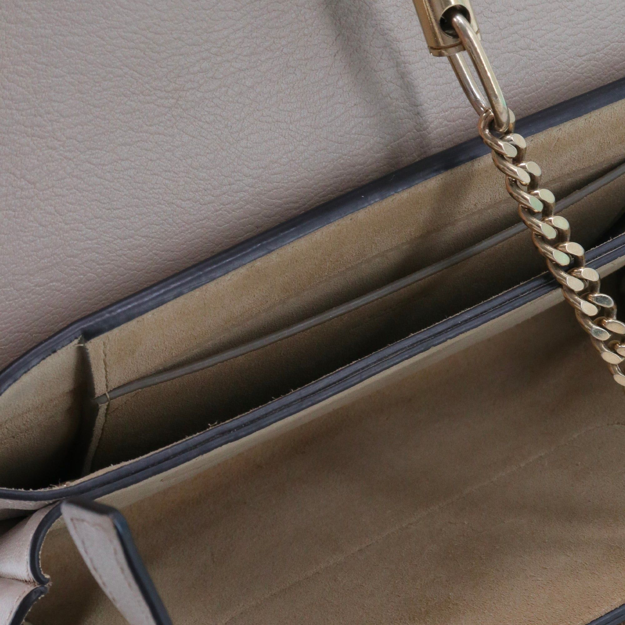 Chloe CHLOÉ - Chloé Faye PM shoulder bag in taupe grained leather Size ONE SIZE - 8 Thumbnail