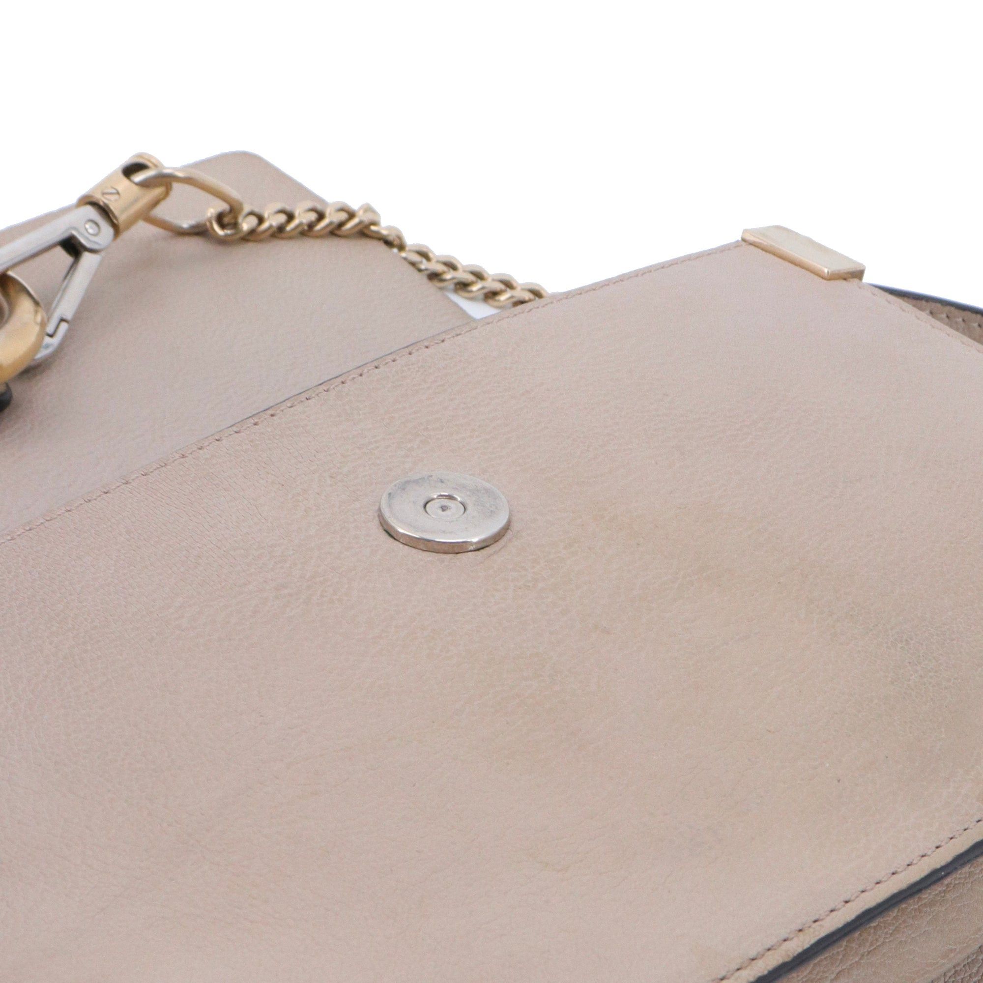 Chloe CHLOÉ - Chloé Faye PM shoulder bag in taupe grained leather Size ONE SIZE - 7 Thumbnail