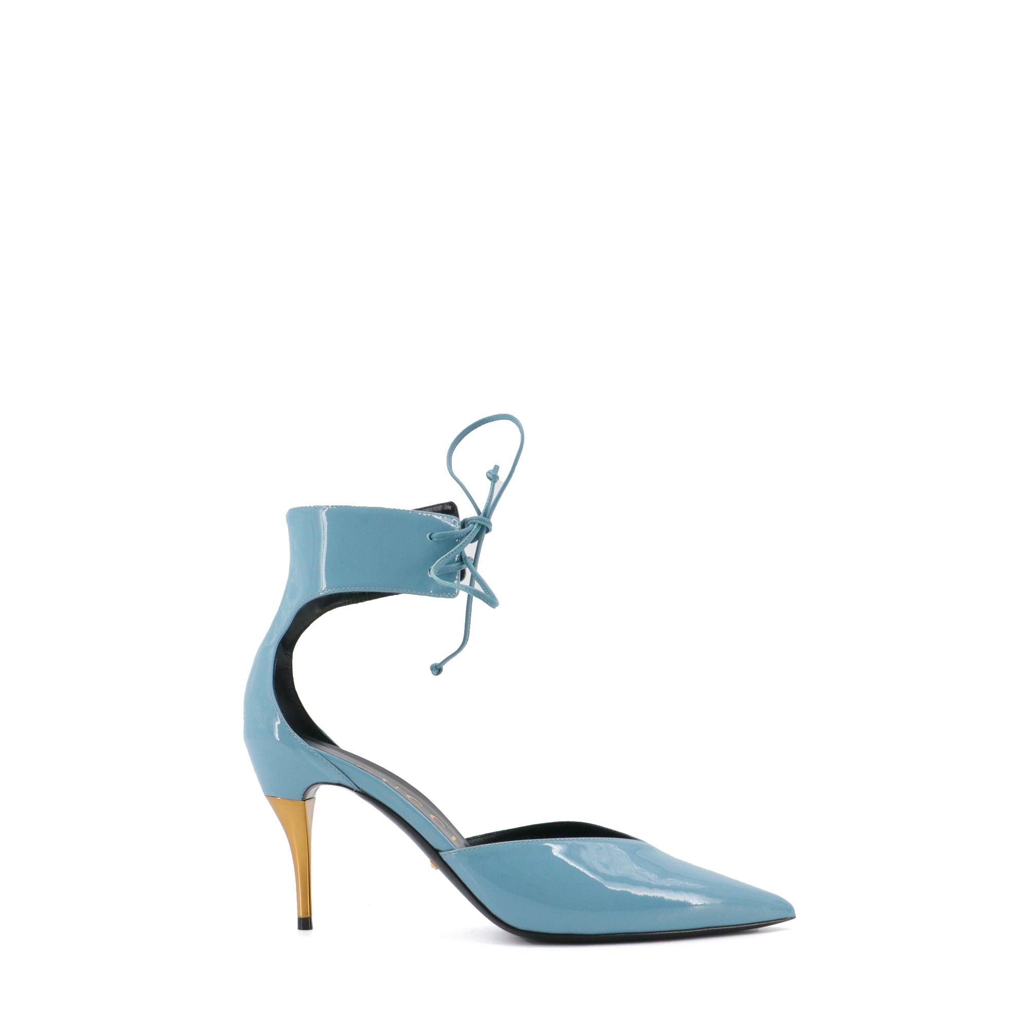 Gucci GUCCI - Gucci blue patent leather heeled pumps (T39.5) Size US 8.5 / IT 38.5 - 2 Thumbnail