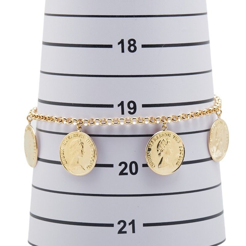 Other LuxUness Elizabeth II Coin Charm Au750 Bracelet Metal Bracelet Size ONE SIZE - 5 Thumbnail