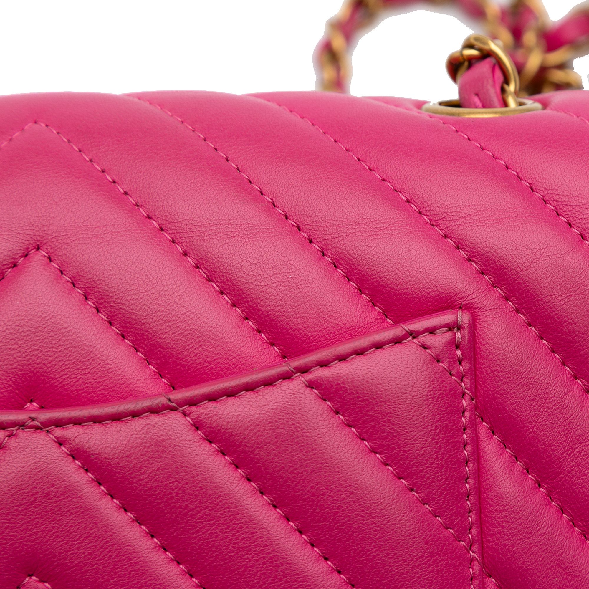 Chanel Chanel Mini Rectangular Classic Chevron Lambskin Single Flap Size ONE SIZE - 8 Thumbnail