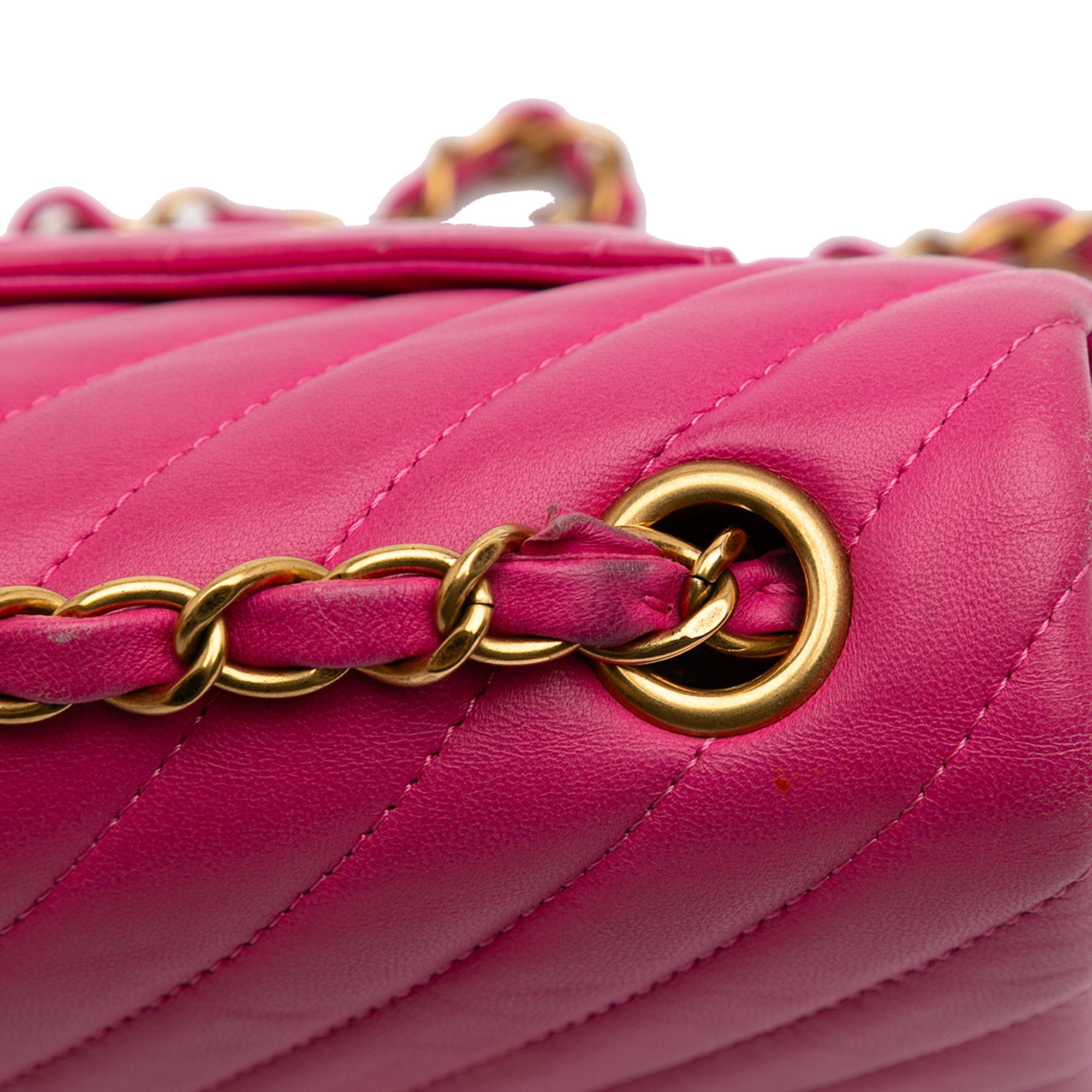 Chanel Chanel Mini Rectangular Classic Chevron Lambskin Single Flap Size ONE SIZE - 9 Thumbnail
