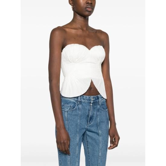 Cult Gaia CULT GAIA Women Blouses TP3050PL3026 JACE OFFWH WHITE Size M / US 6-8 / IT 42-44 - 3 Thumbnail