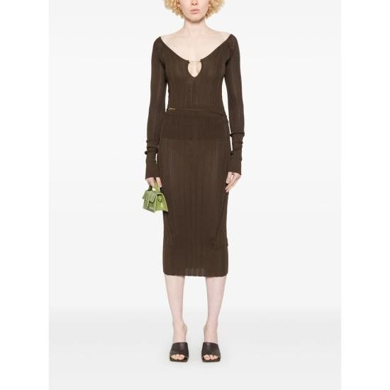 Jacquemus JACQUEMUS Women Tops 251KN357 2424 880 BROWN Size M / US 6-8 / IT 42-44 - 4 Thumbnail
