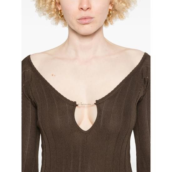 Jacquemus JACQUEMUS Women Tops 251KN357 2424 880 BROWN Size M / US 6-8 / IT 42-44 - 5 Thumbnail