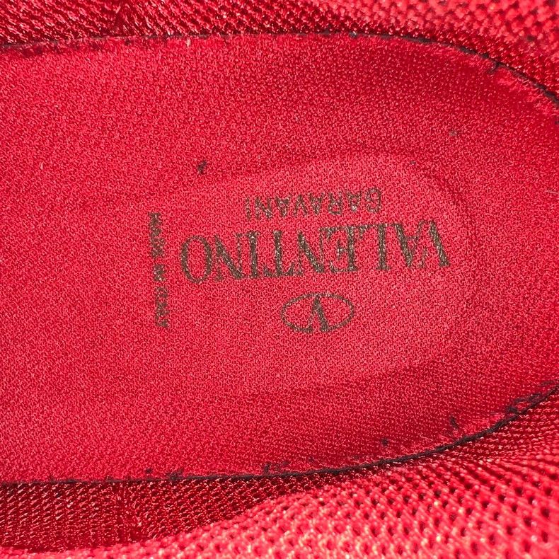 VALENTINO Red Studded Sneakers Size 43