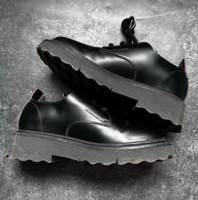 Off-White OFF-WHITE Black Round Toe Derby Shoes Size US 9 / EU 42 - 5 Thumbnail