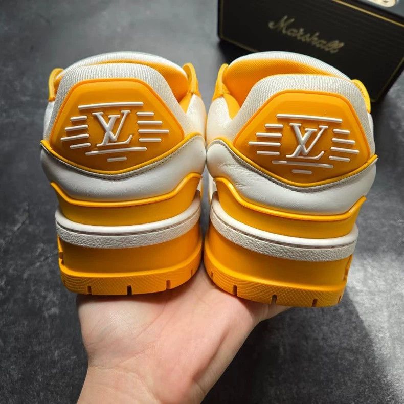 Louis Vuitton LOUIS VUITTON LV TRAINER MAXI Sneakers White Yellow Size US 8.5 / EU 41-42 - 6 Thumbnail
