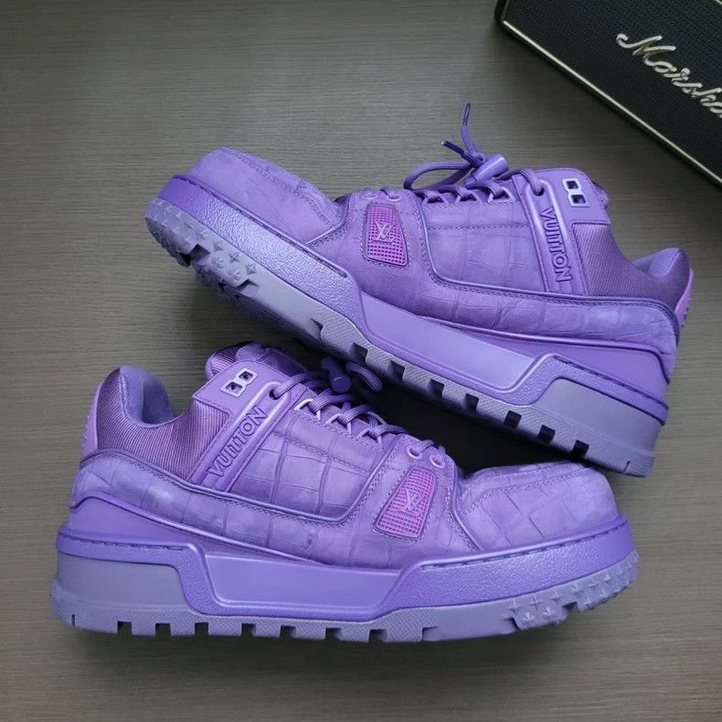 Louis Vuitton Louis Vuitton LV Trainer Maxi Sneakers Purple Size US 8.5 / EU 41-42 - 5 Thumbnail
