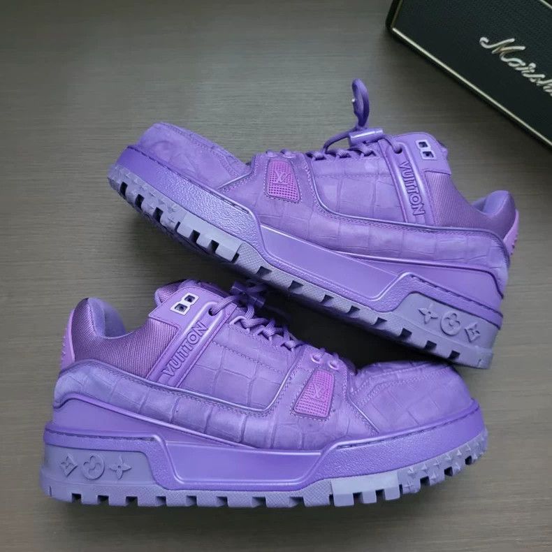 Louis Vuitton Louis Vuitton LV Trainer Maxi Sneakers Purple Size US 8.5 / EU 41-42 - 4 Thumbnail